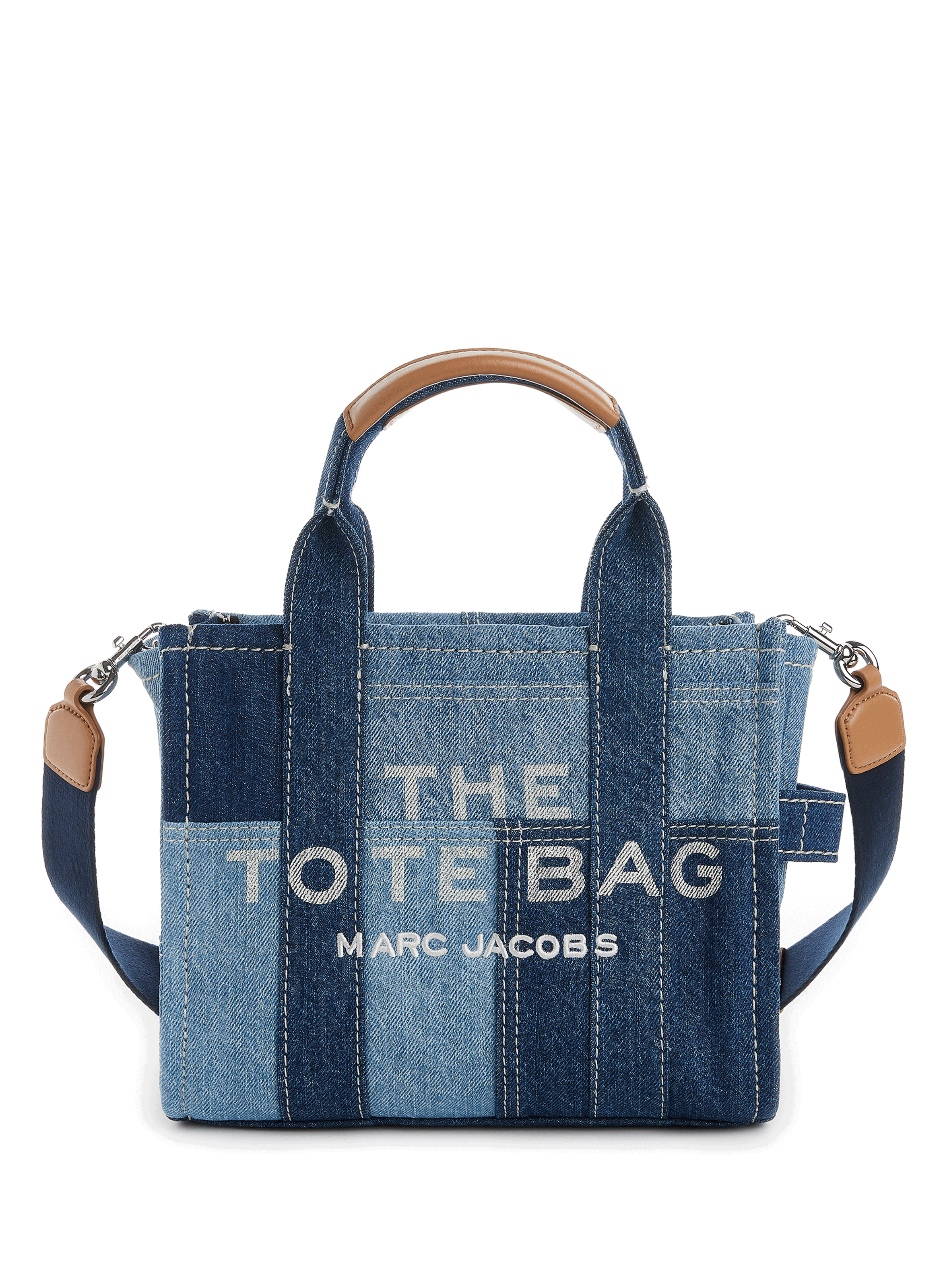 MARC JACOBS Sac cabas The Denim Mini Tote Bag Bleu