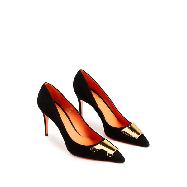 Escarpins avec détail doré