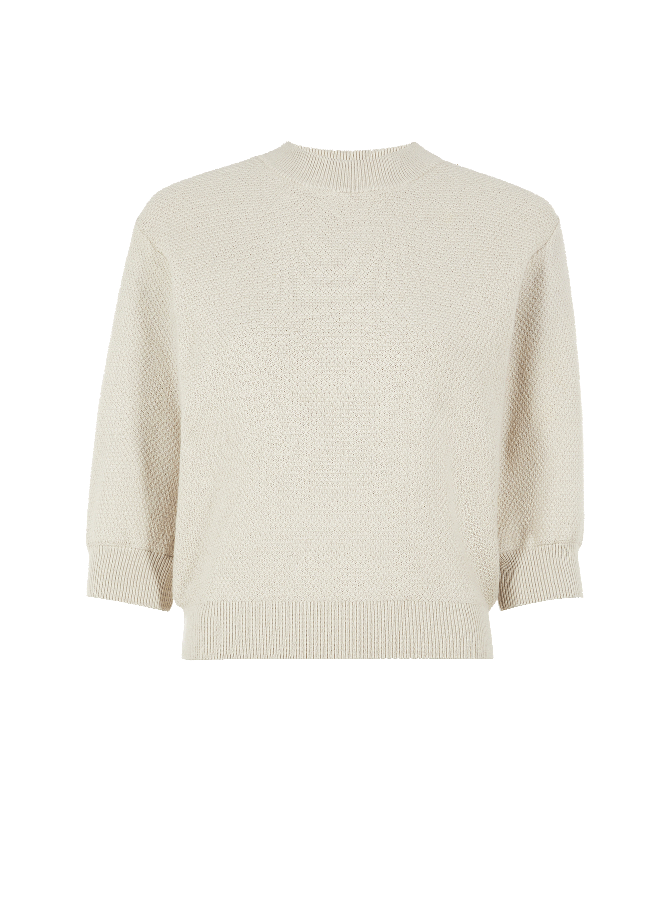 Pull manches courtes maille fantaisie