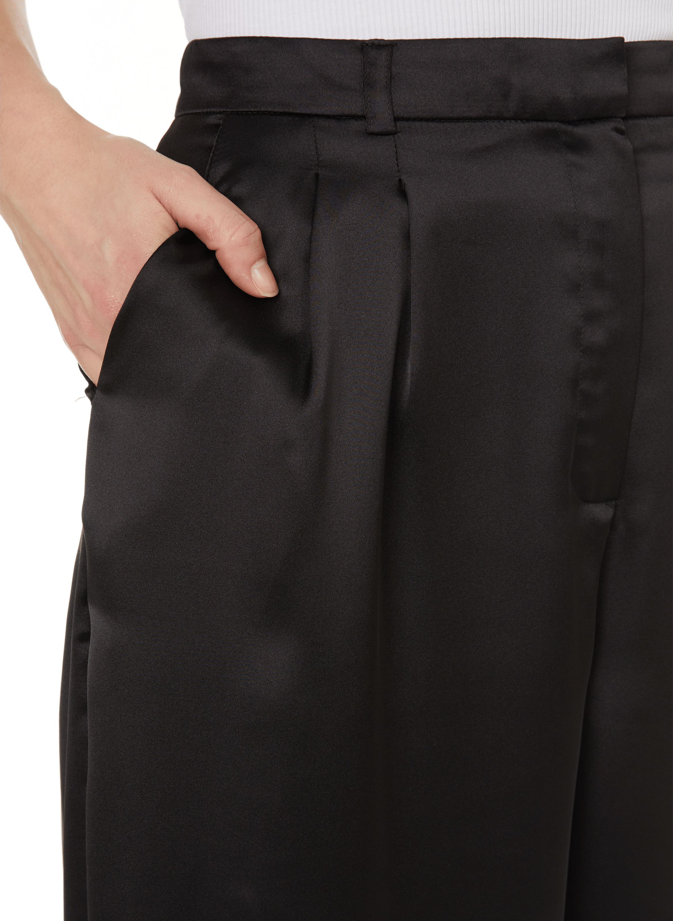 Pantalon satiné SAISON 1865 Noir