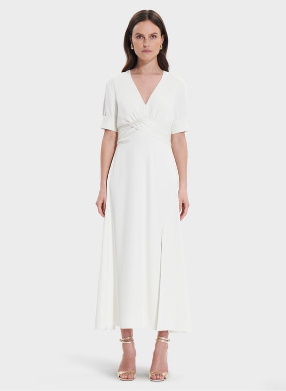 Robe ecru cintrée - roseau Blanc by ZAPA ZAPA Robe ecru cintrée - roseau Blanc