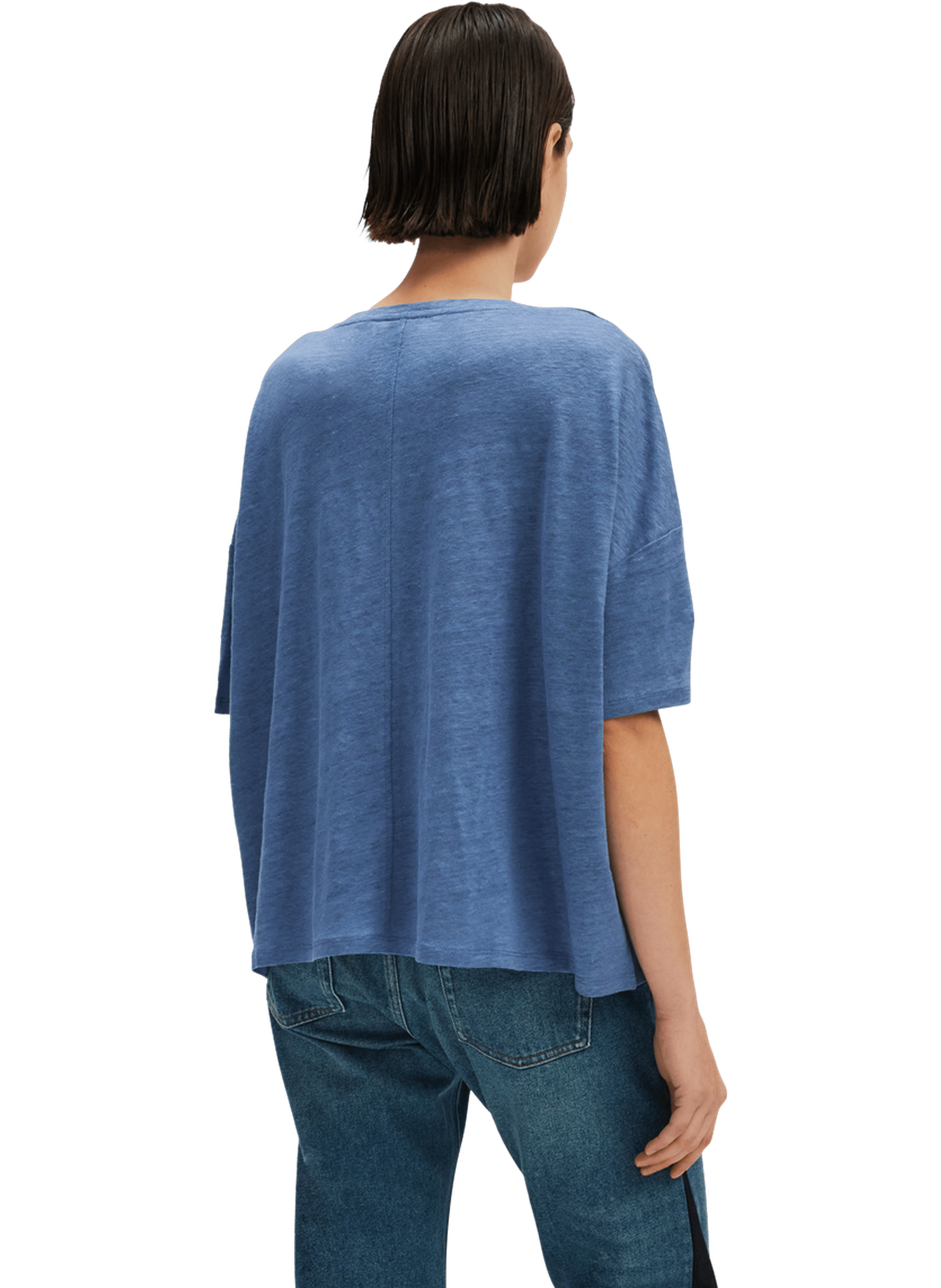 T-shirt oversize en lin - gilliane PABLO Bleu