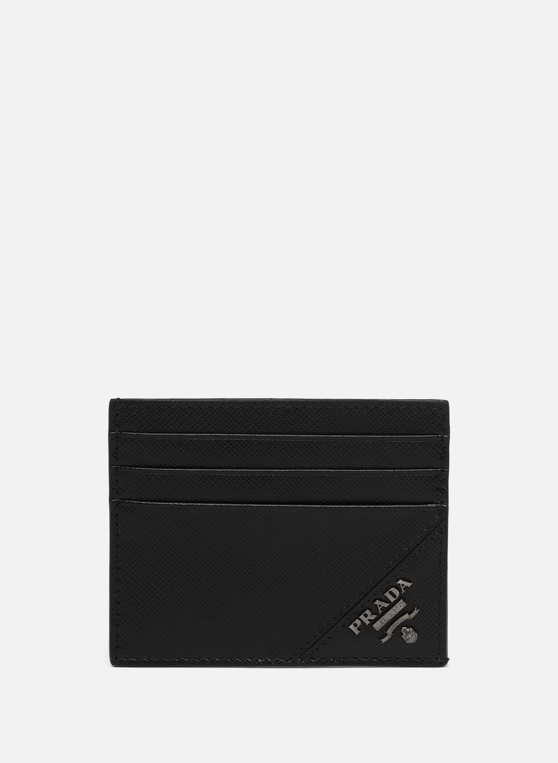 Porte-cartes en cuir PRADA Noir