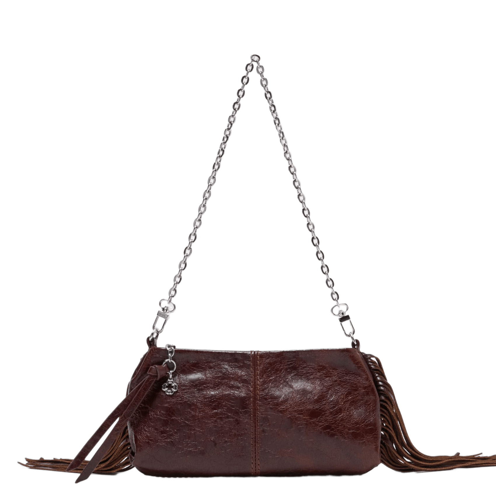 Sac porté épaule en cuir miss m pouch MAJE Marron