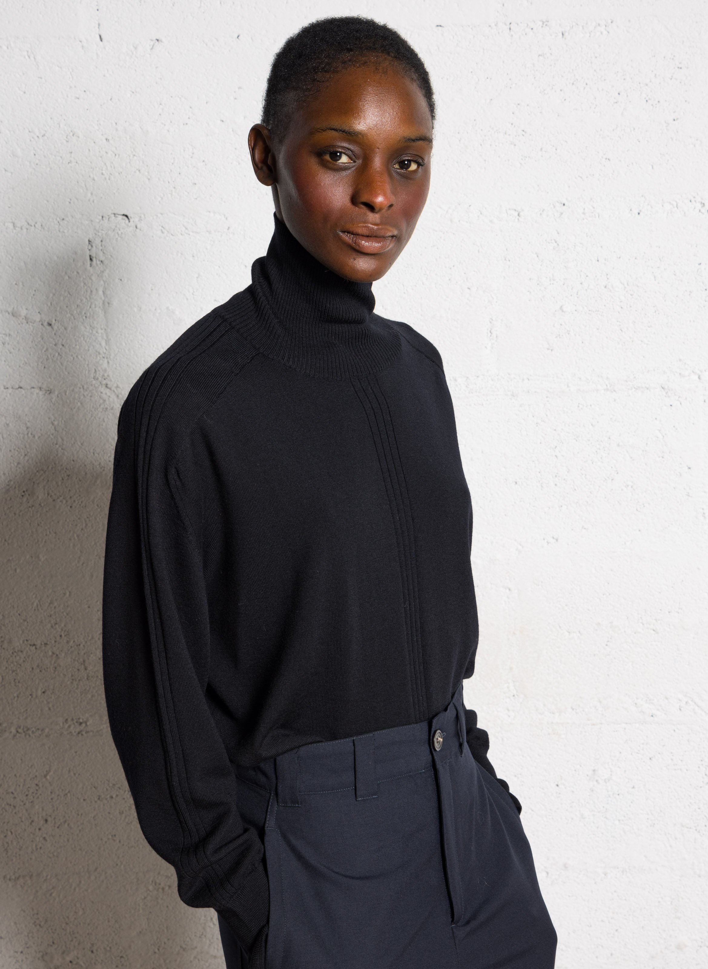 Col roulé en laine nord SOEUR Noir