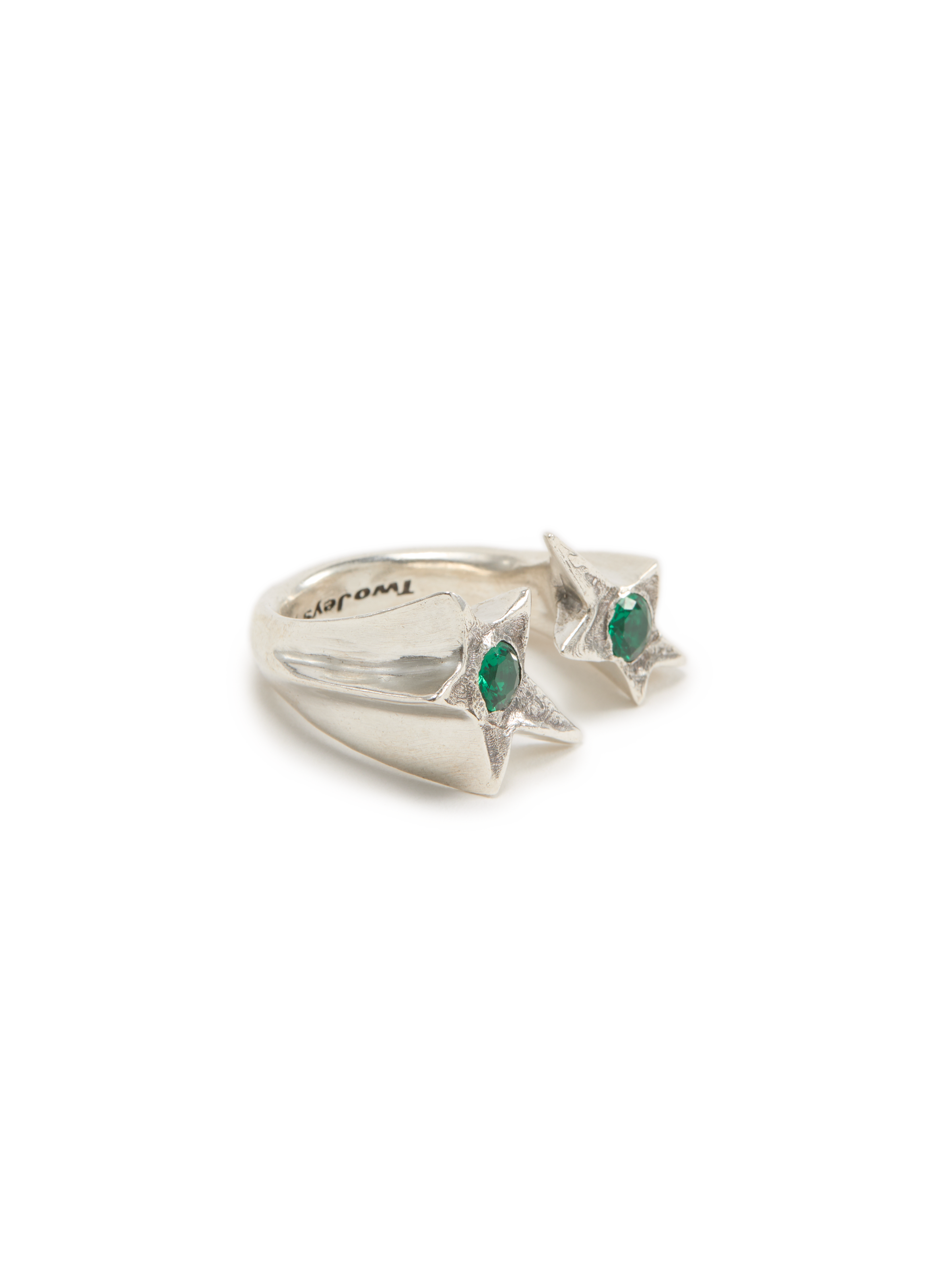 Two Stone Ring TWO JEYS Silver