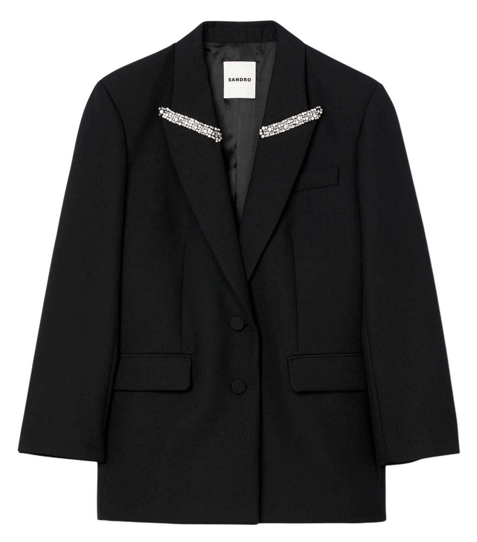 Veste de smoking droite SANDRO Noir