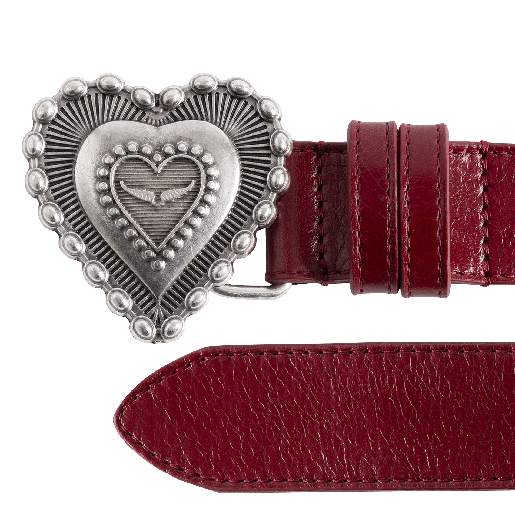 Ceinture en cuir santa fe ZADIG&VOLTAIRE Rouge