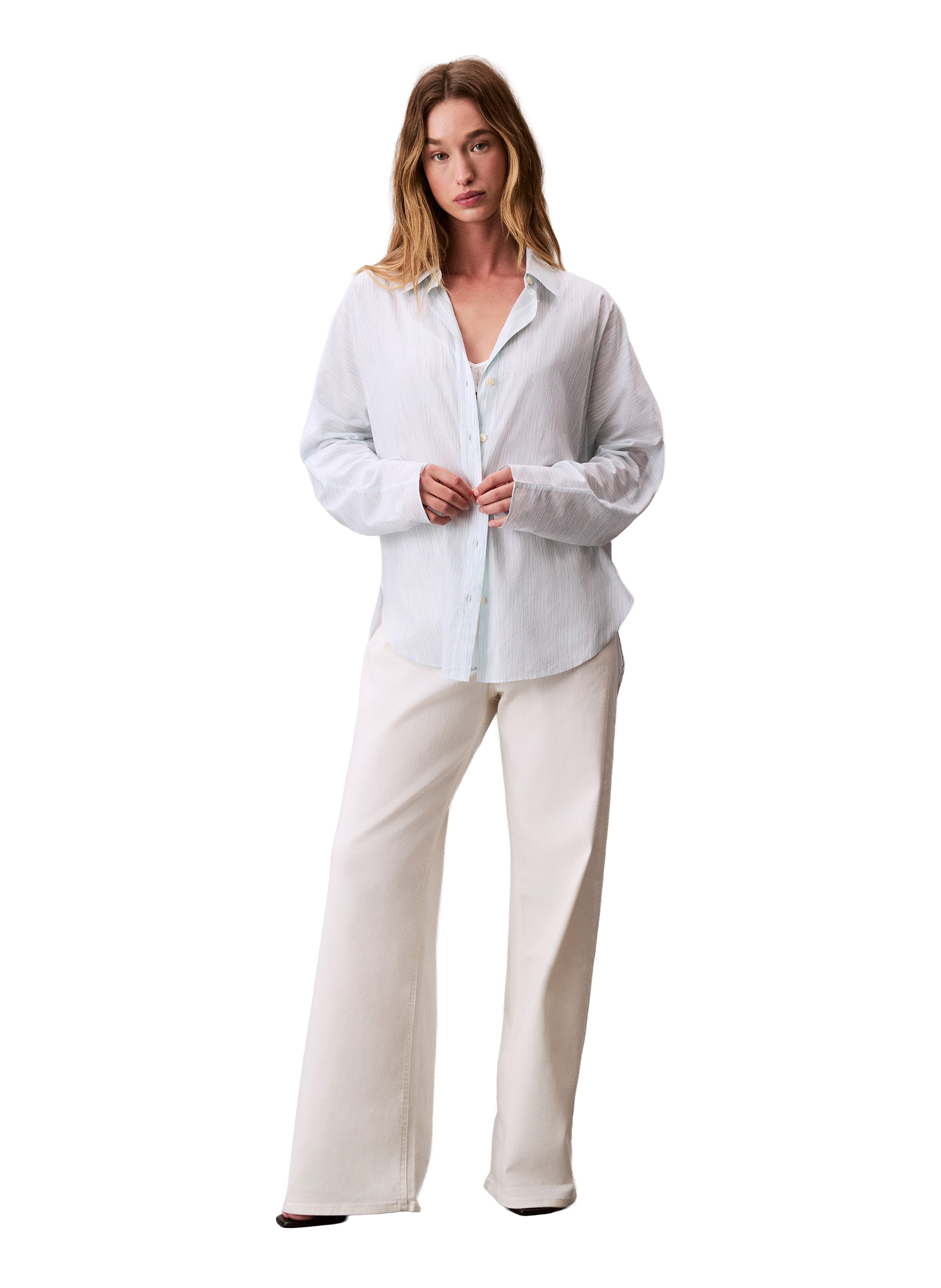 Classic Striped Shirt with Collar CALVIN KLEIN Multicolour