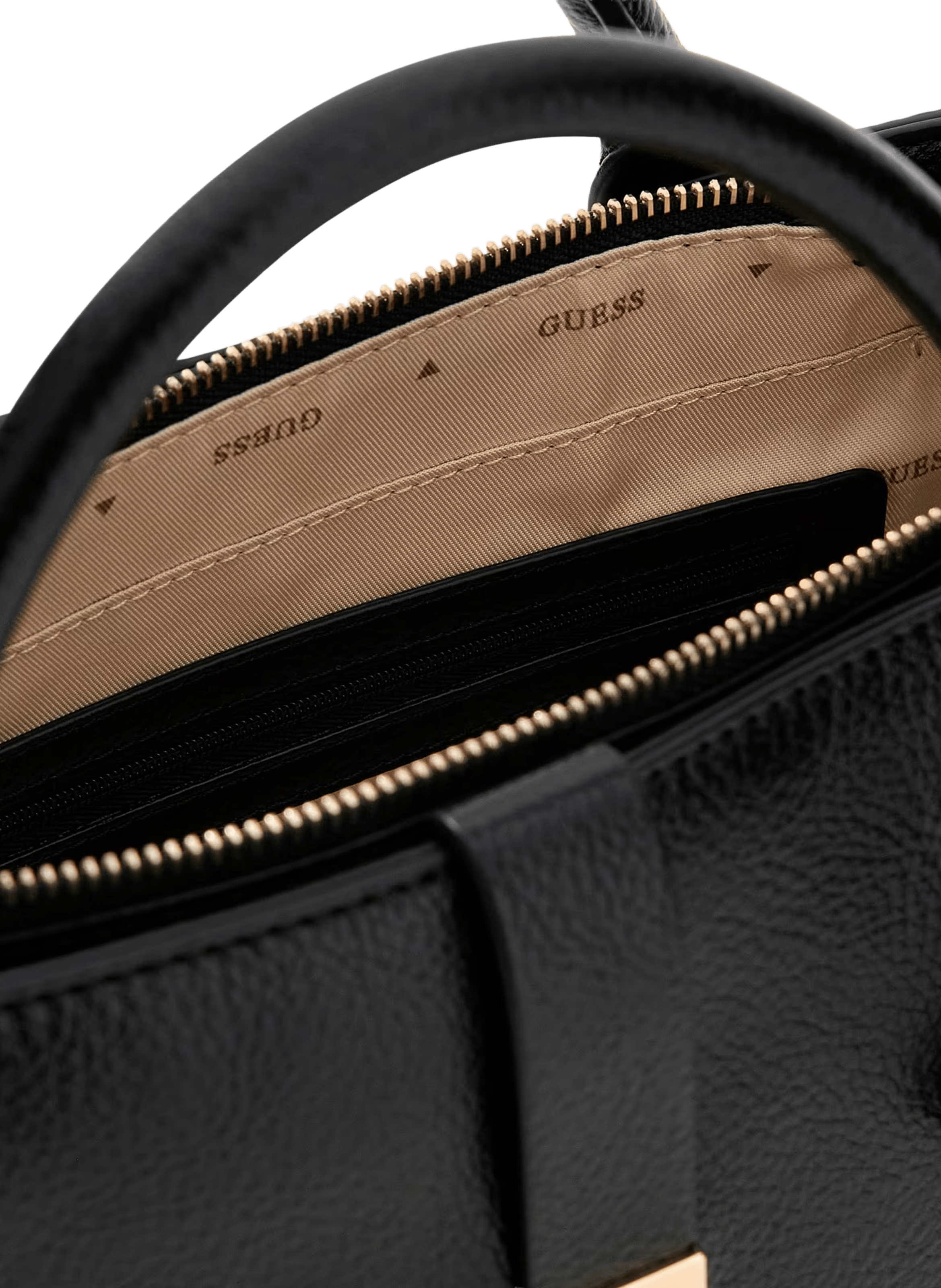 Handbag with leather-effect charms GUESS Black