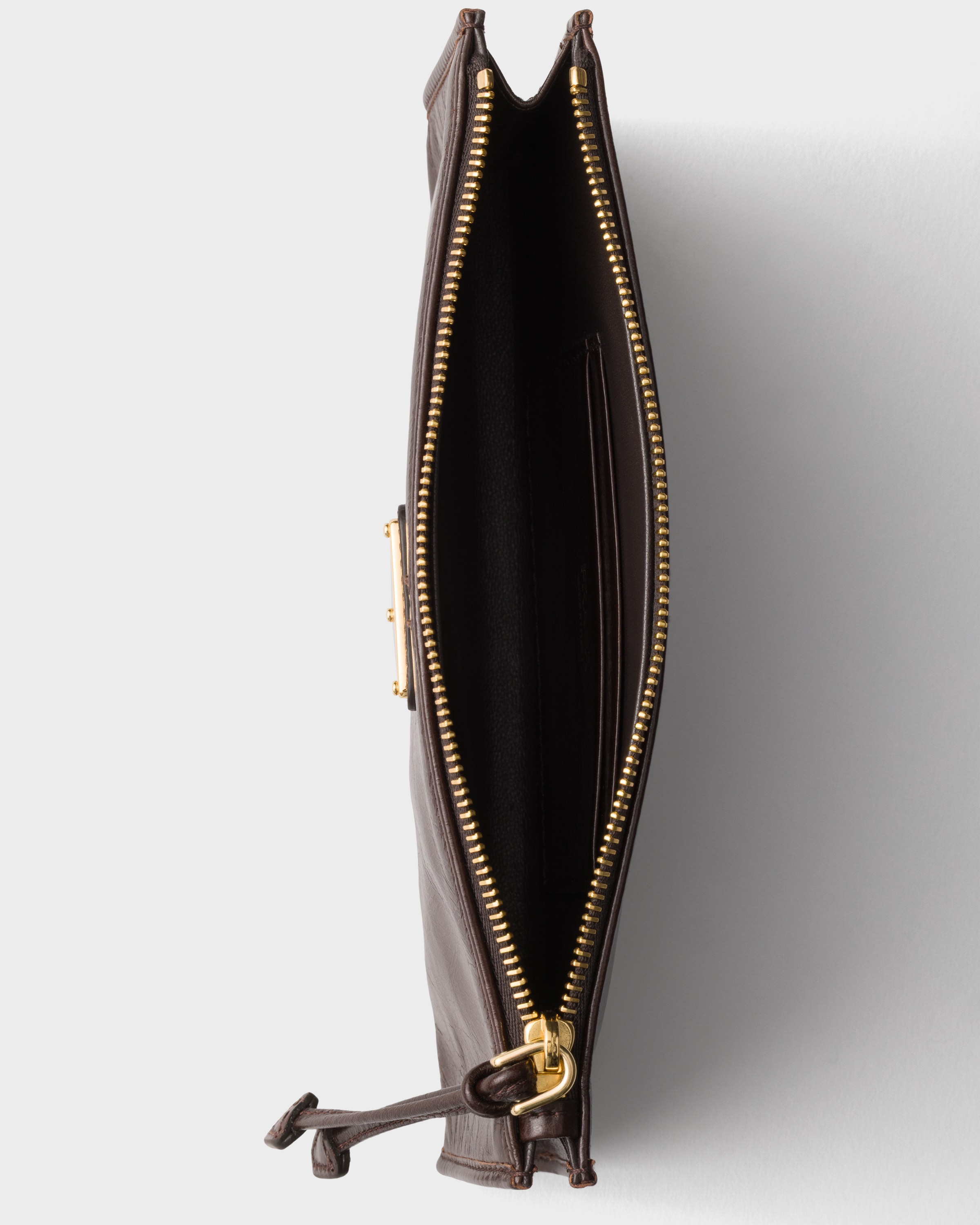 Pochette en cuir PRADA Marron