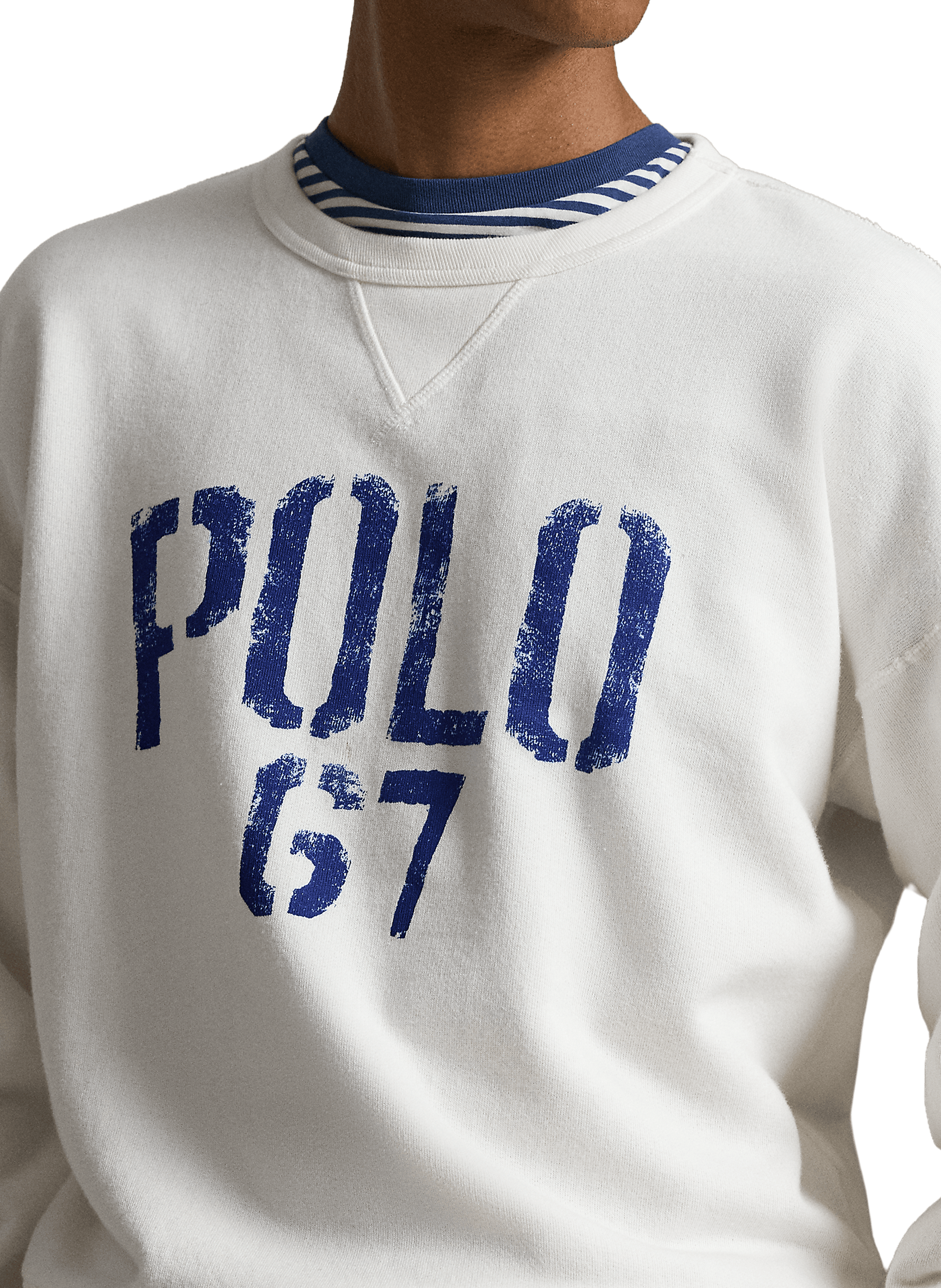 Sweat imprimé logo en coton mélangé POLO RALPH LAUREN White