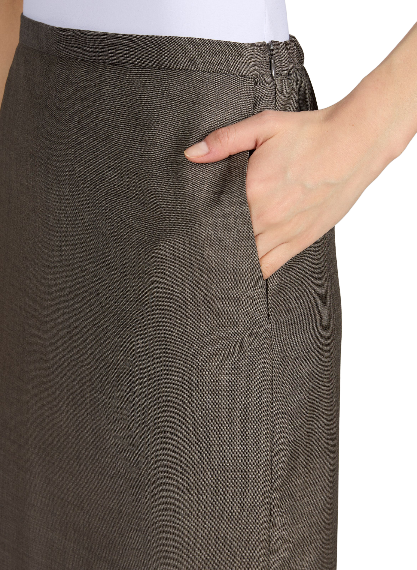 Jupe droite Cara en laine LOULOU DE SAISON Noir