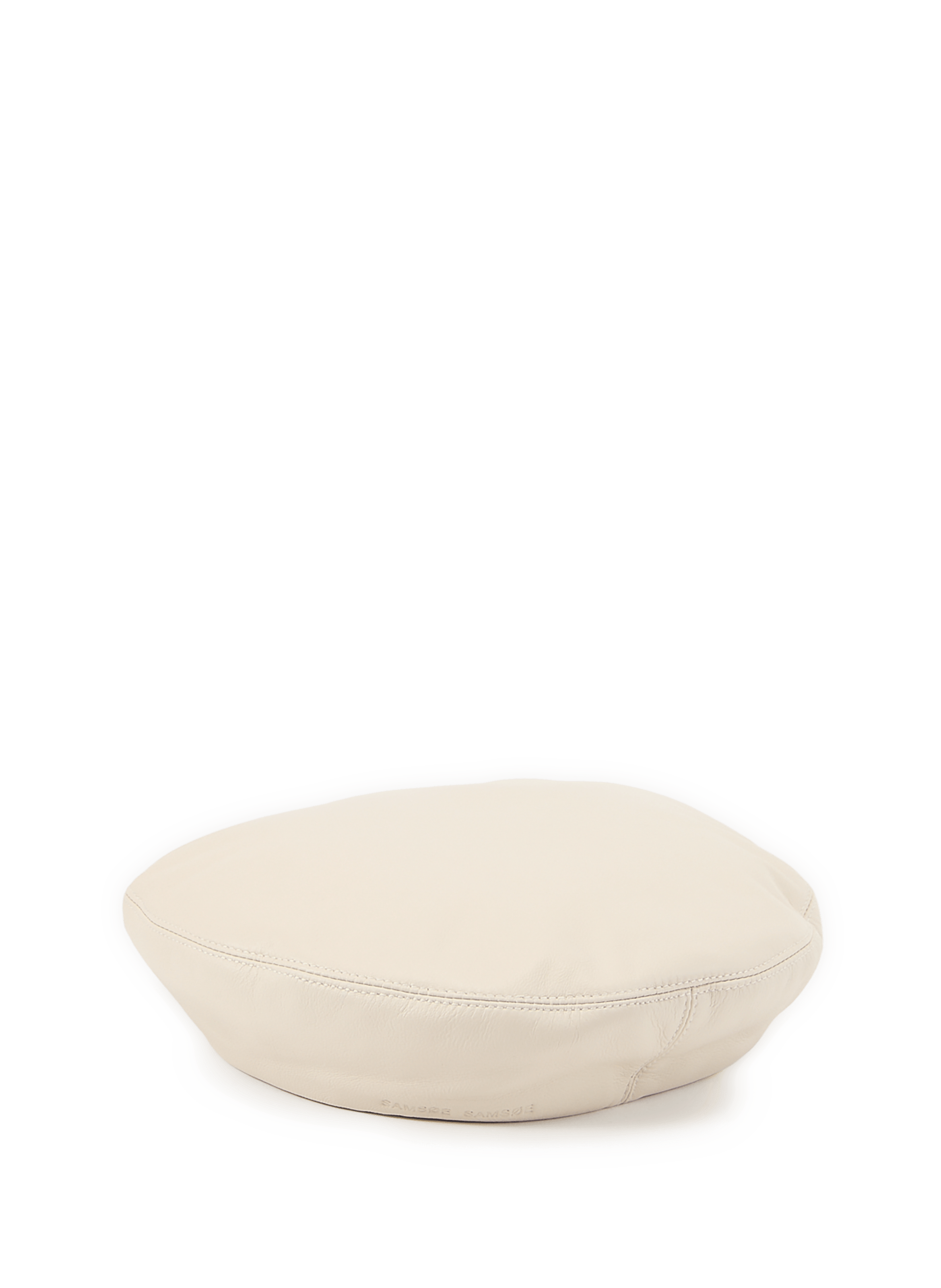 Beret Sadolly en cuir SAMSOE SAMSOE Beige
