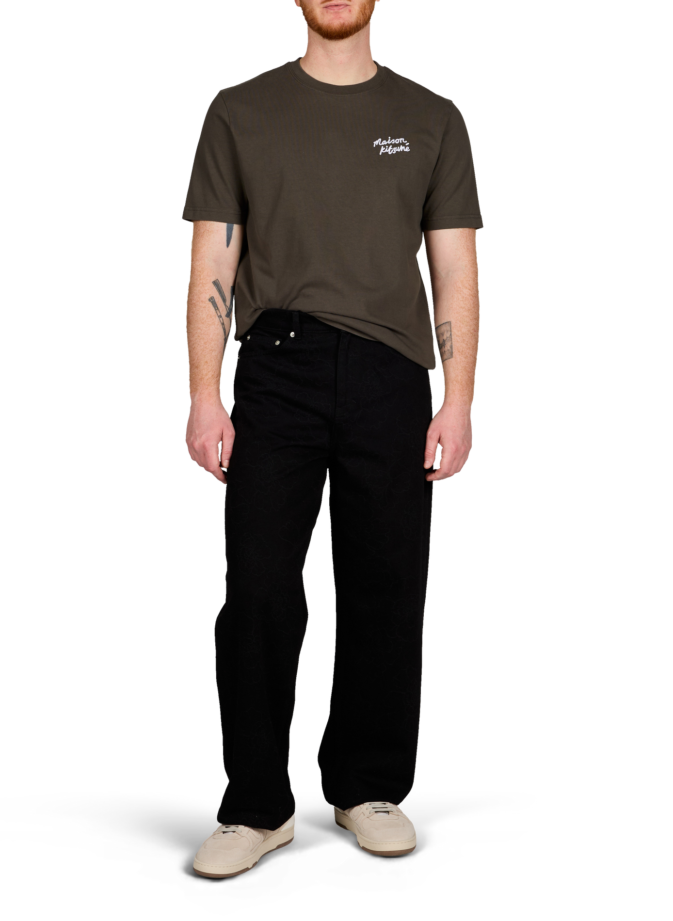 Short-Sleeve Cotton T-Shirt  MAISON KITSUNÉ Brown