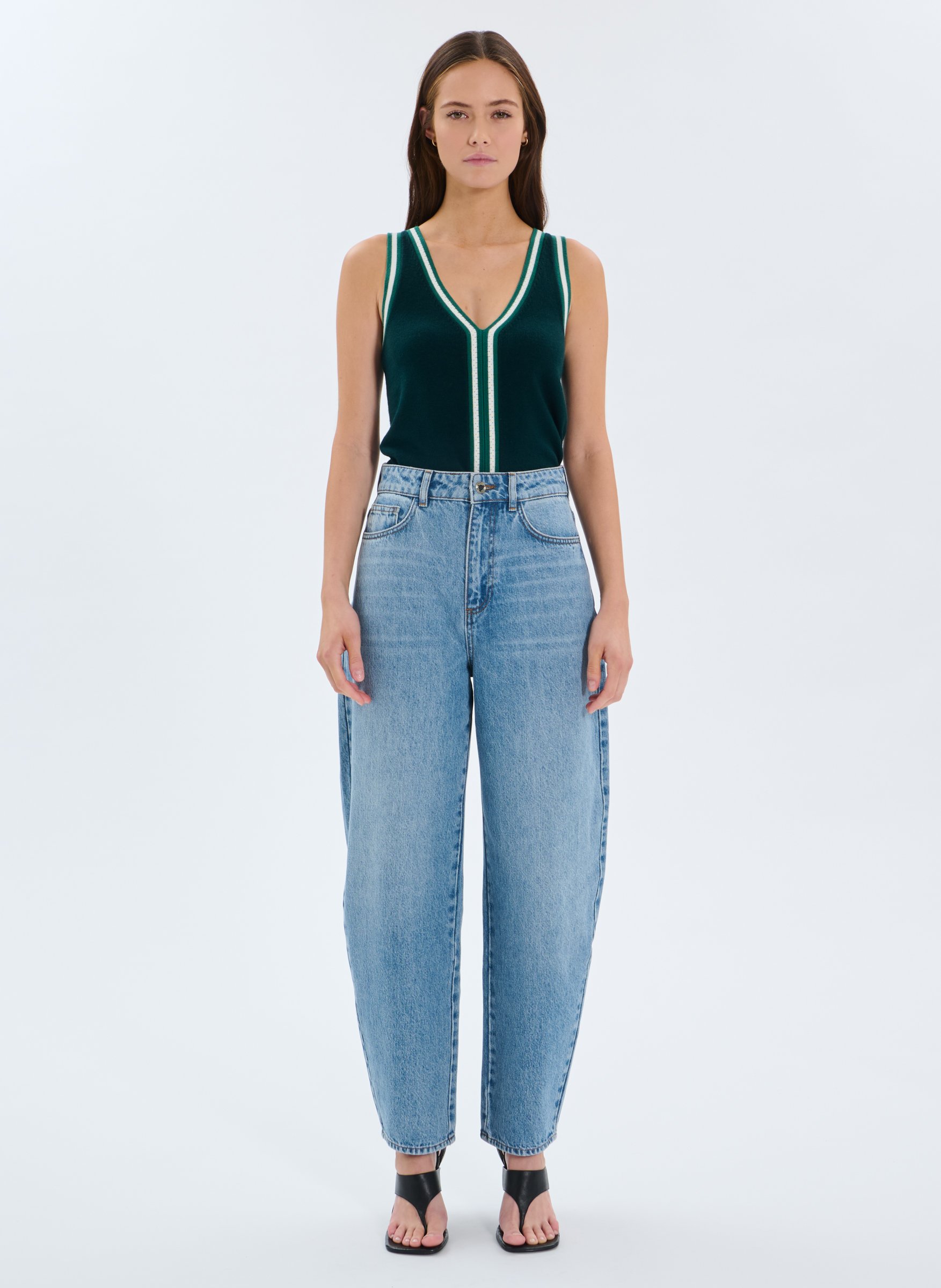 Jeans  barrel ZAPA Bleu