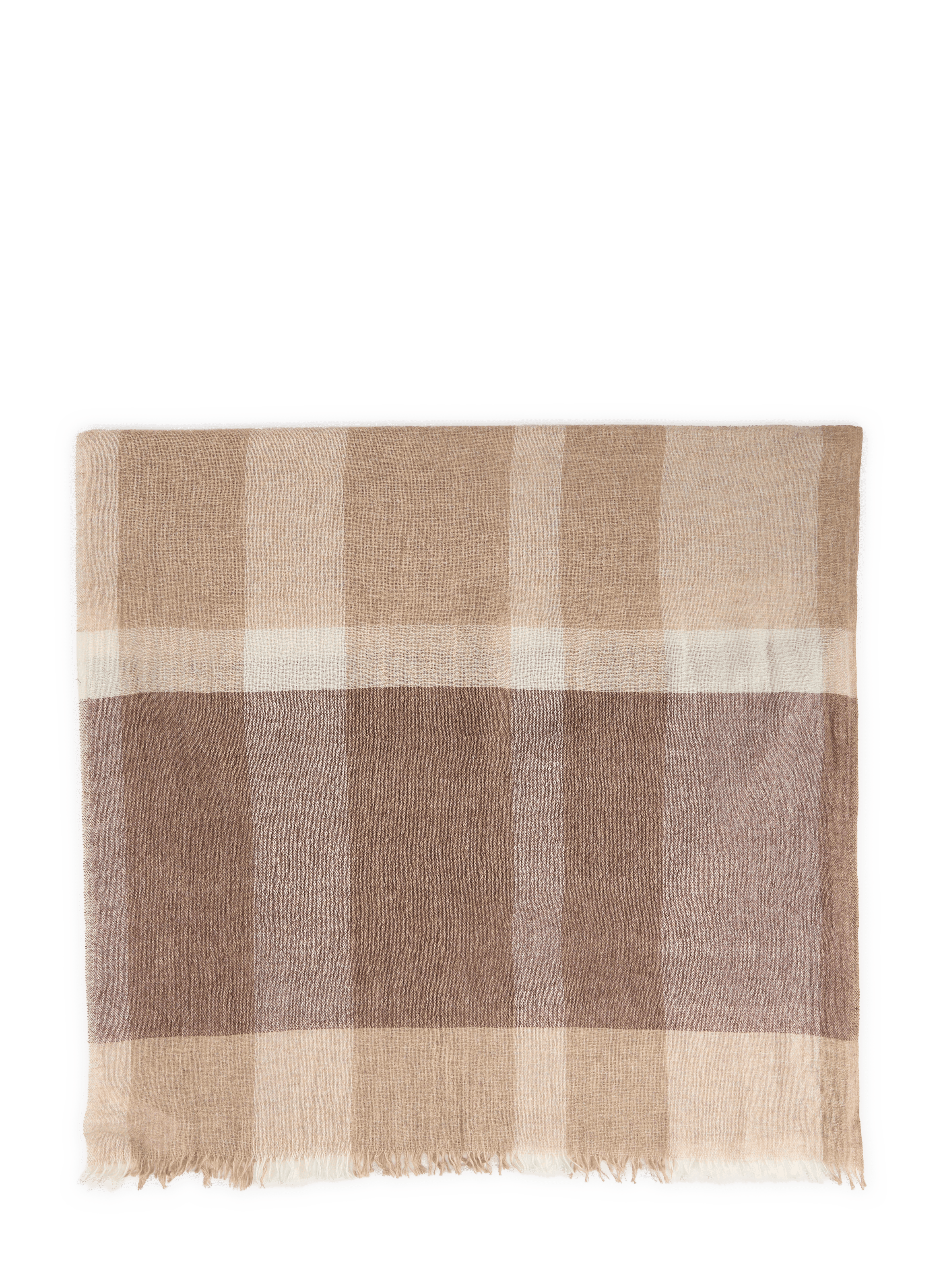 Checkered scarf in wool and cotton blend SAISON 1865 Multicolour