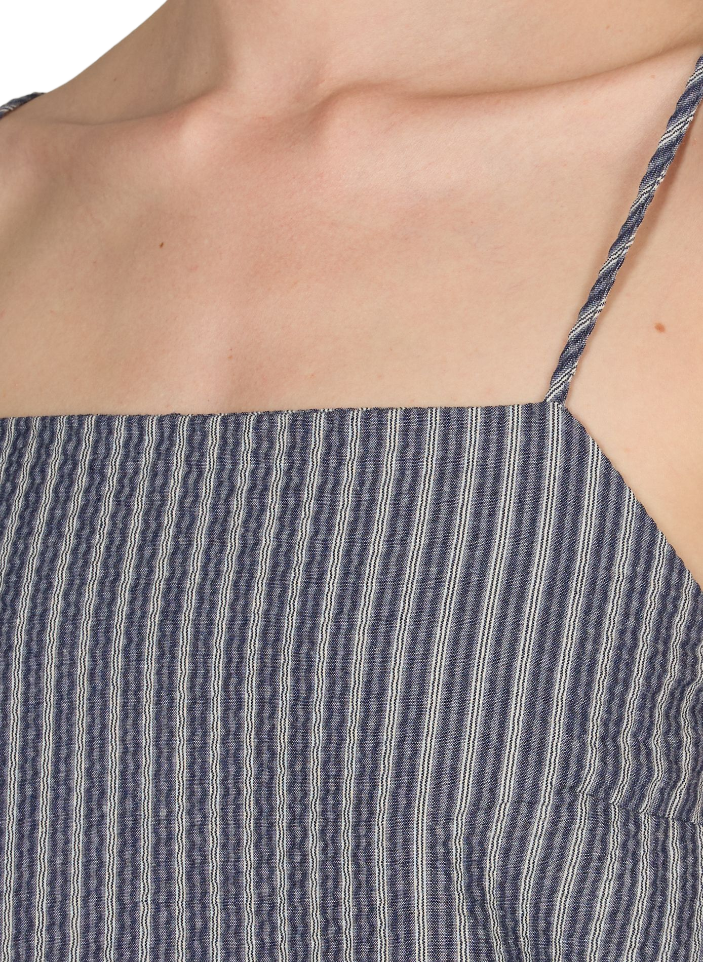 Robe courte ample à rayures OBJECT Bleu