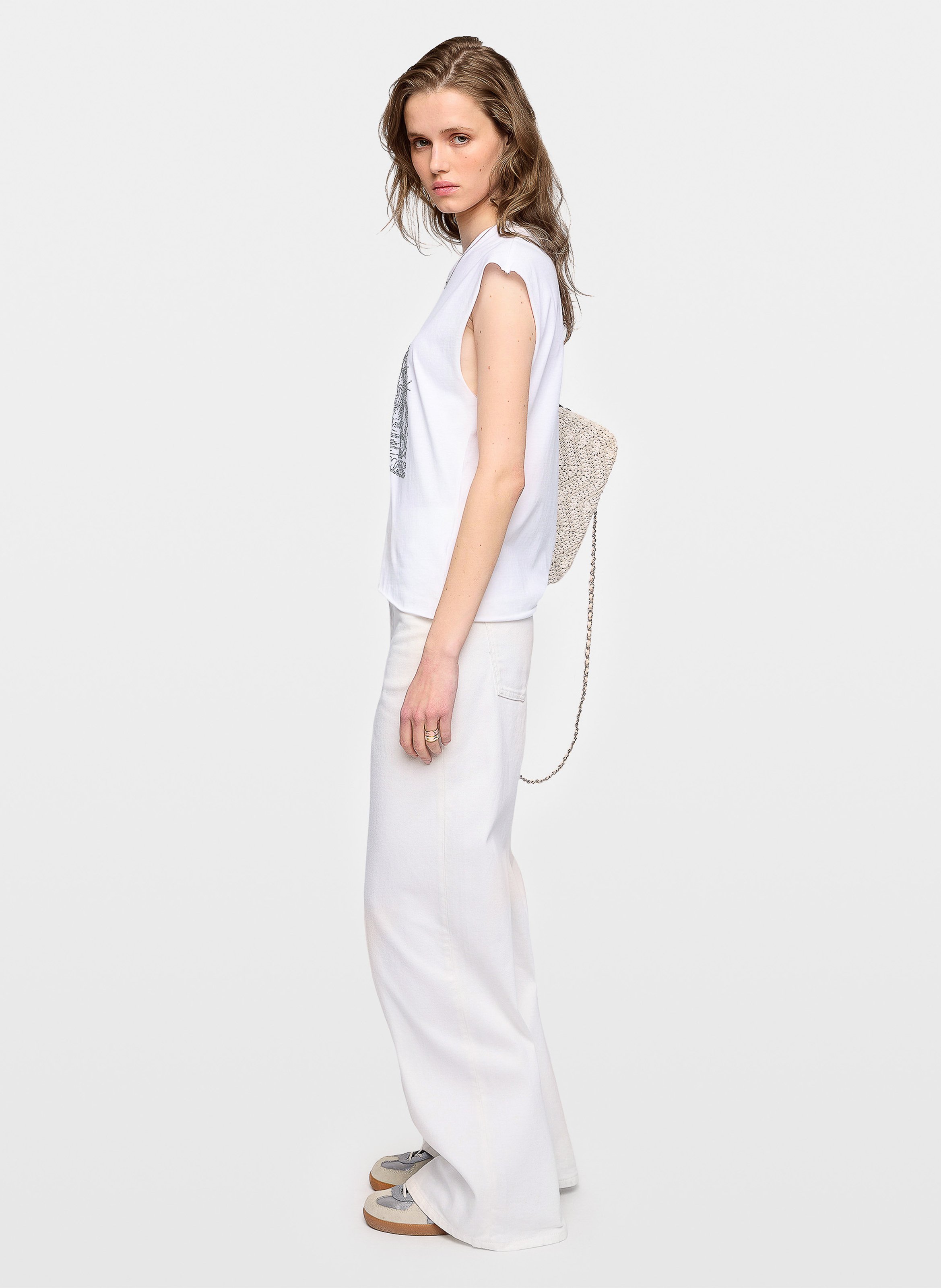 Tee-shirt col rond en coton bio cloe ZADIG&VOLTAIRE Blanc