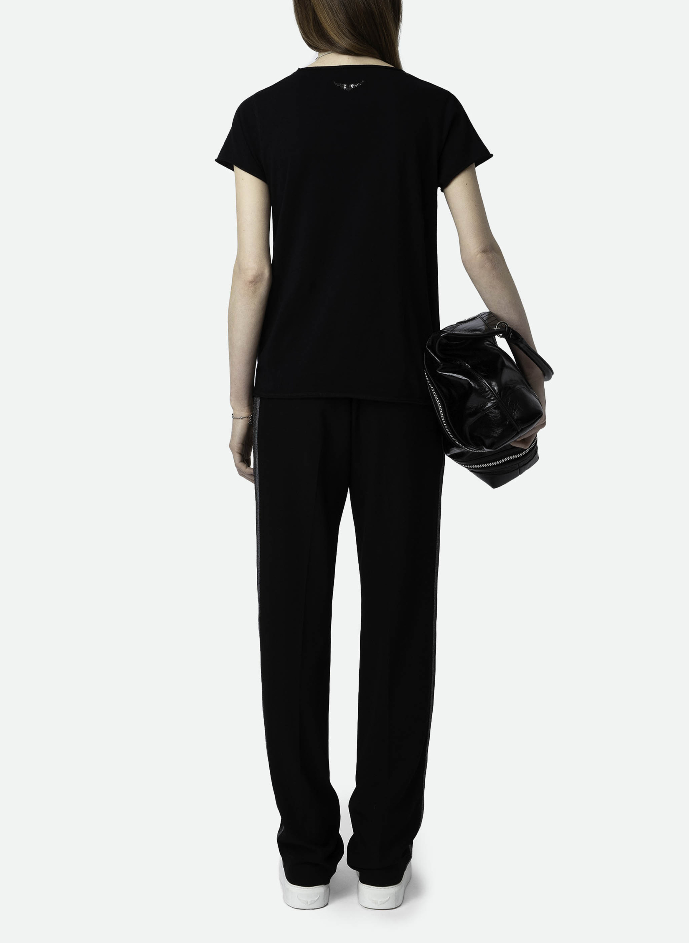 Tee-shirt droit en coton bio tuni Noir