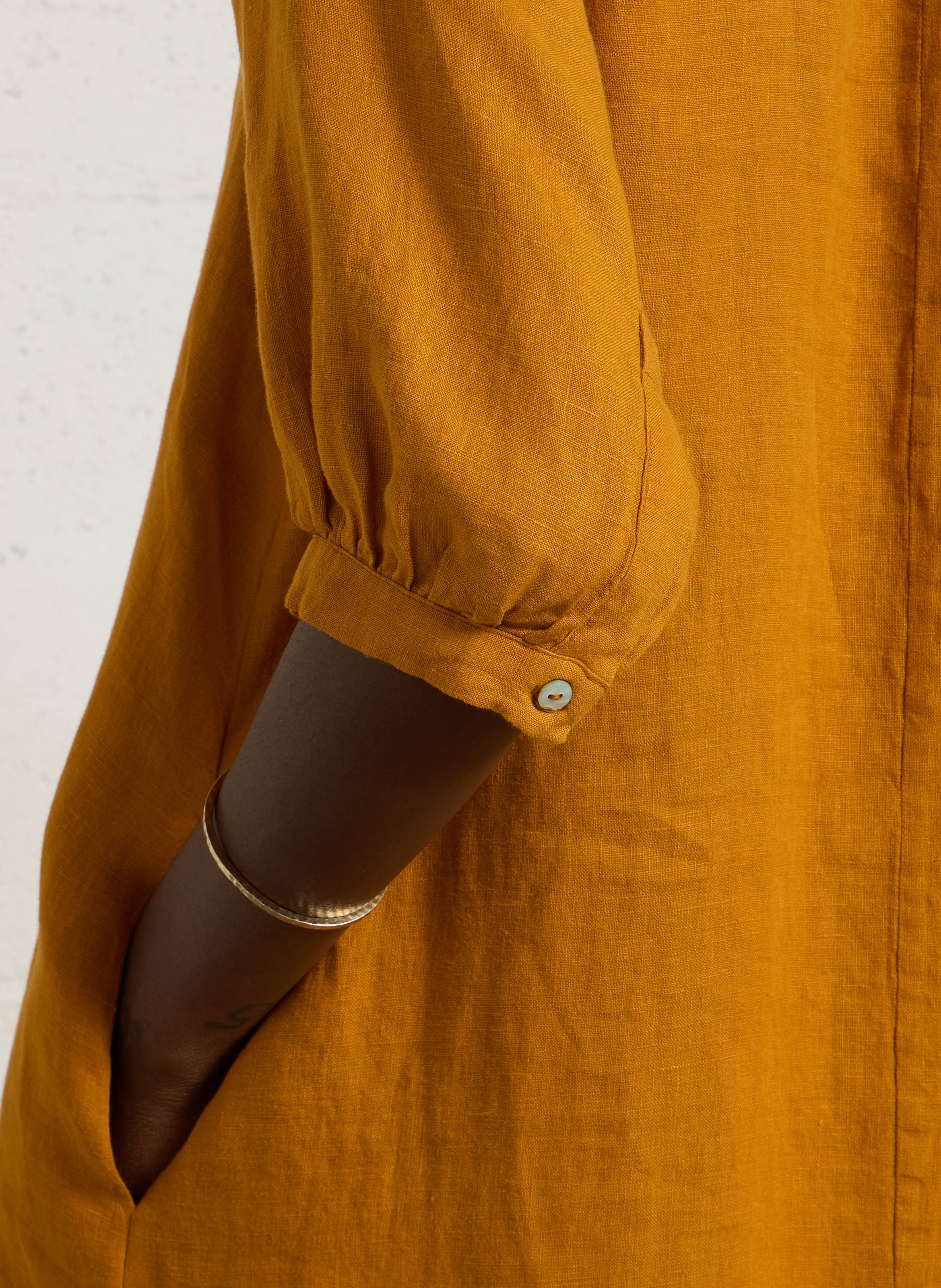 Robe longue en lin blinny bis MAISON 123 Doré