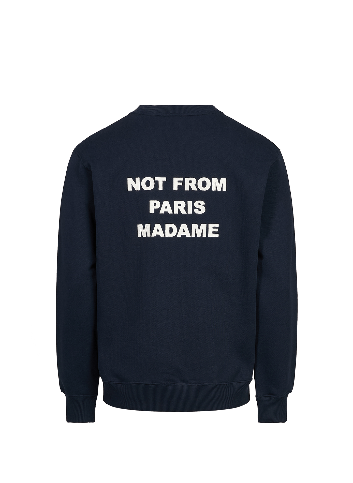 Sweatshirt Slogan en coton molleton DROLE DE MONSIEUR Bleu