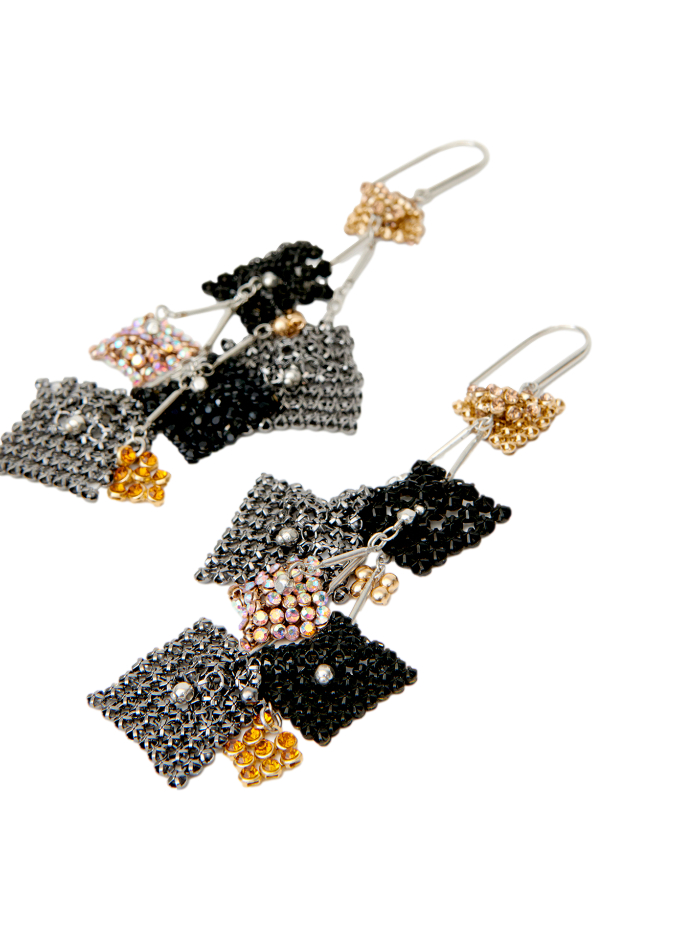 Boucles d’oreille Catalina pendantes en strass ISABEL MARANT Gris