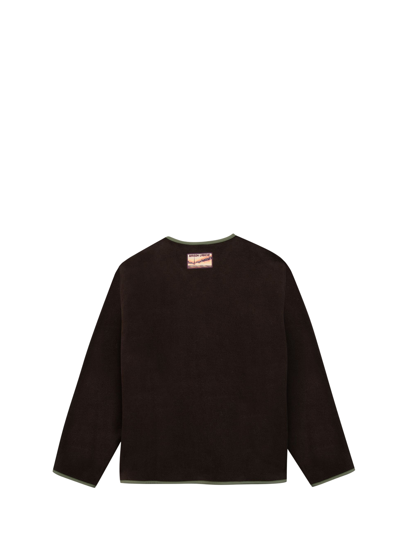 Blouson droit col v en coton MAISON LABICHE Marron