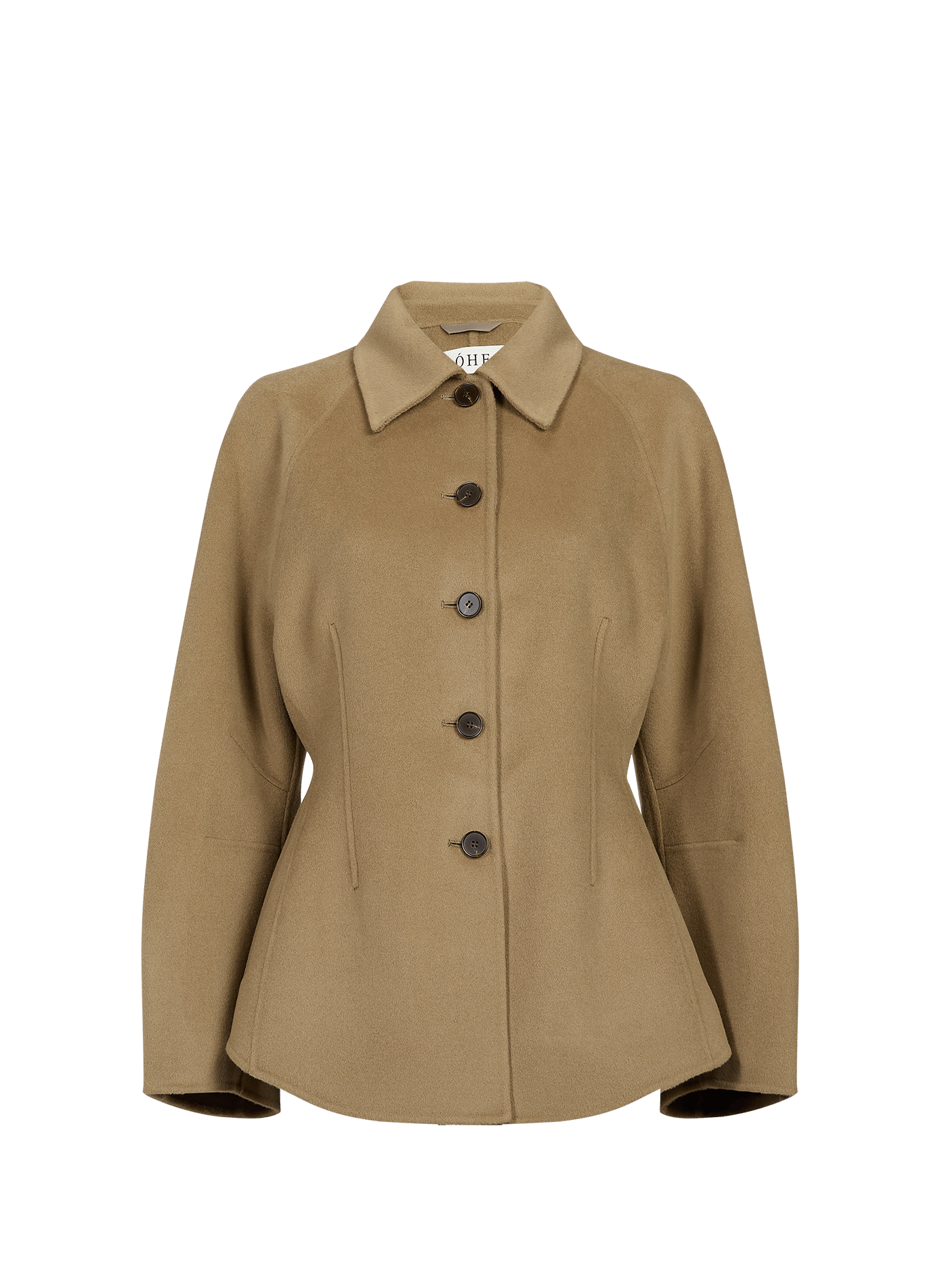 Veste sculpturale double face en laine et cachemire ROHE FRAMES Marron