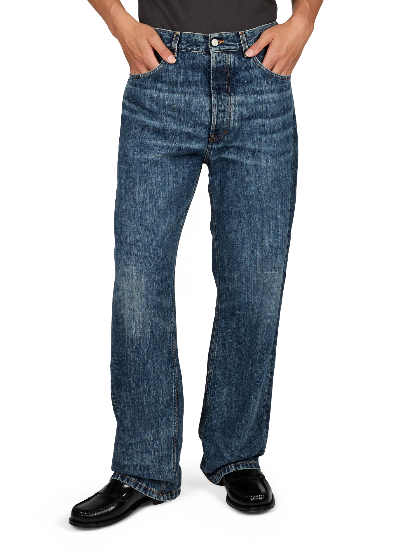 Relaxed straight-leg cotton jeans | Blue JEANERICA DENIM Men