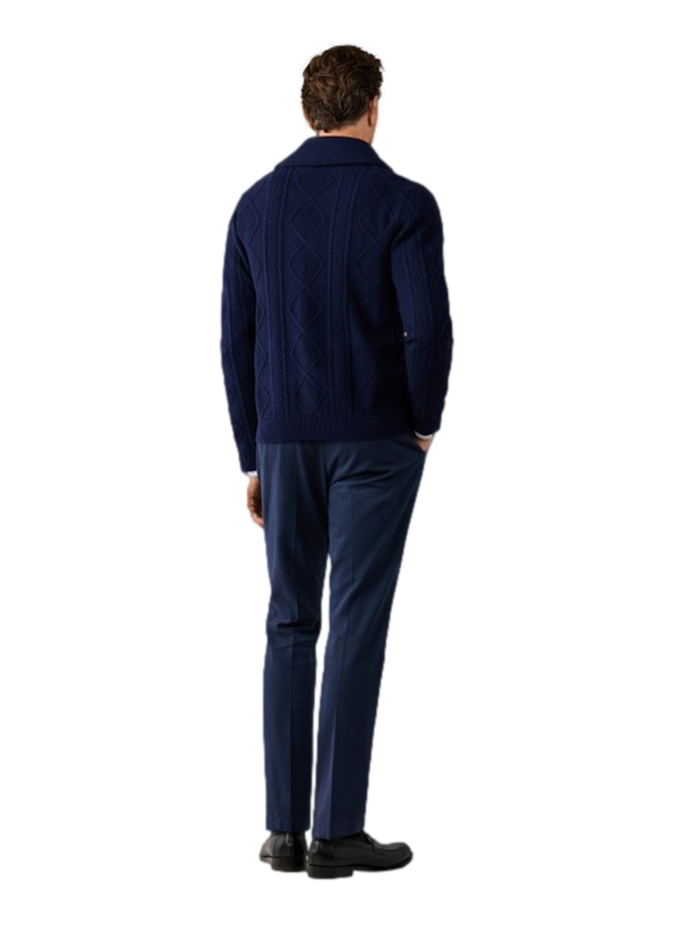 Gilet encolure V en laine mélangée HACKETT Blue