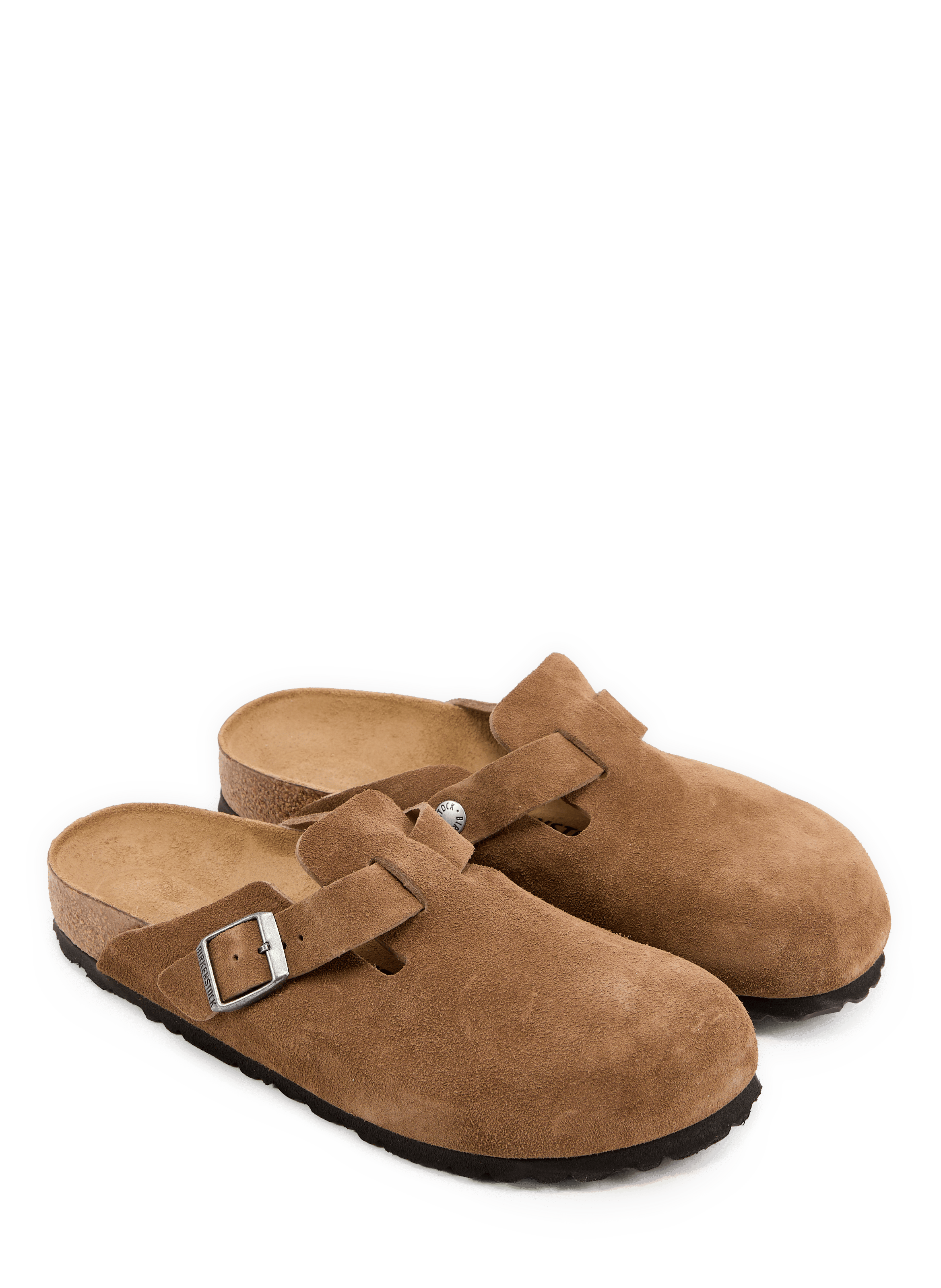 Muilen Boston BS van suède leer BIRKENSTOCK Bruin