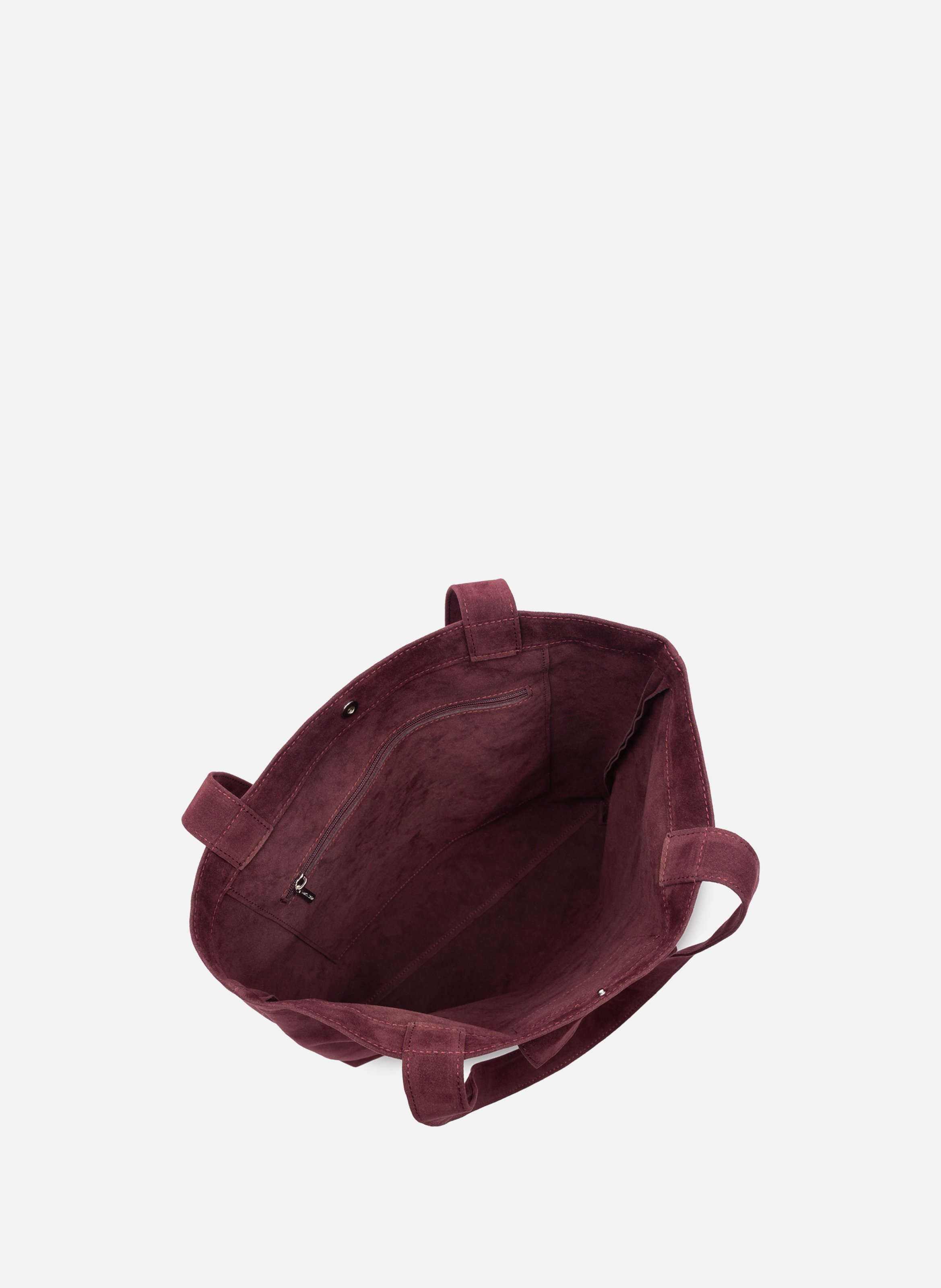 Sac cabas épaule - suédine kba | Rouge LANCASTER Femme