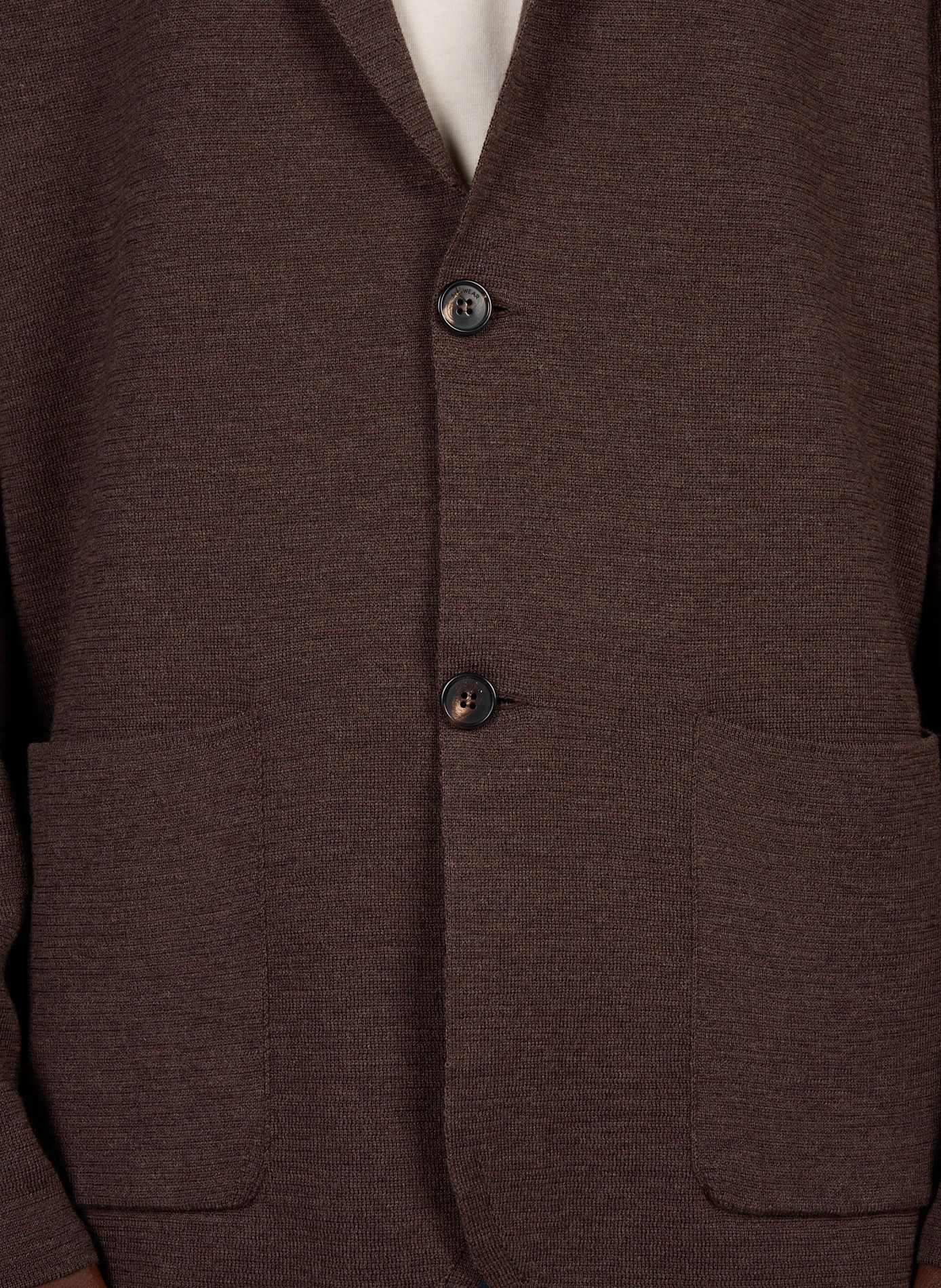 Straight wool virgin wool blazer SLOWEAR Brown