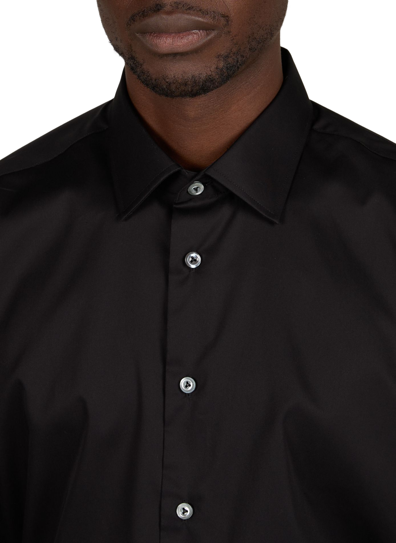 Slim-fit cotton shirt VAN LAACK Black
