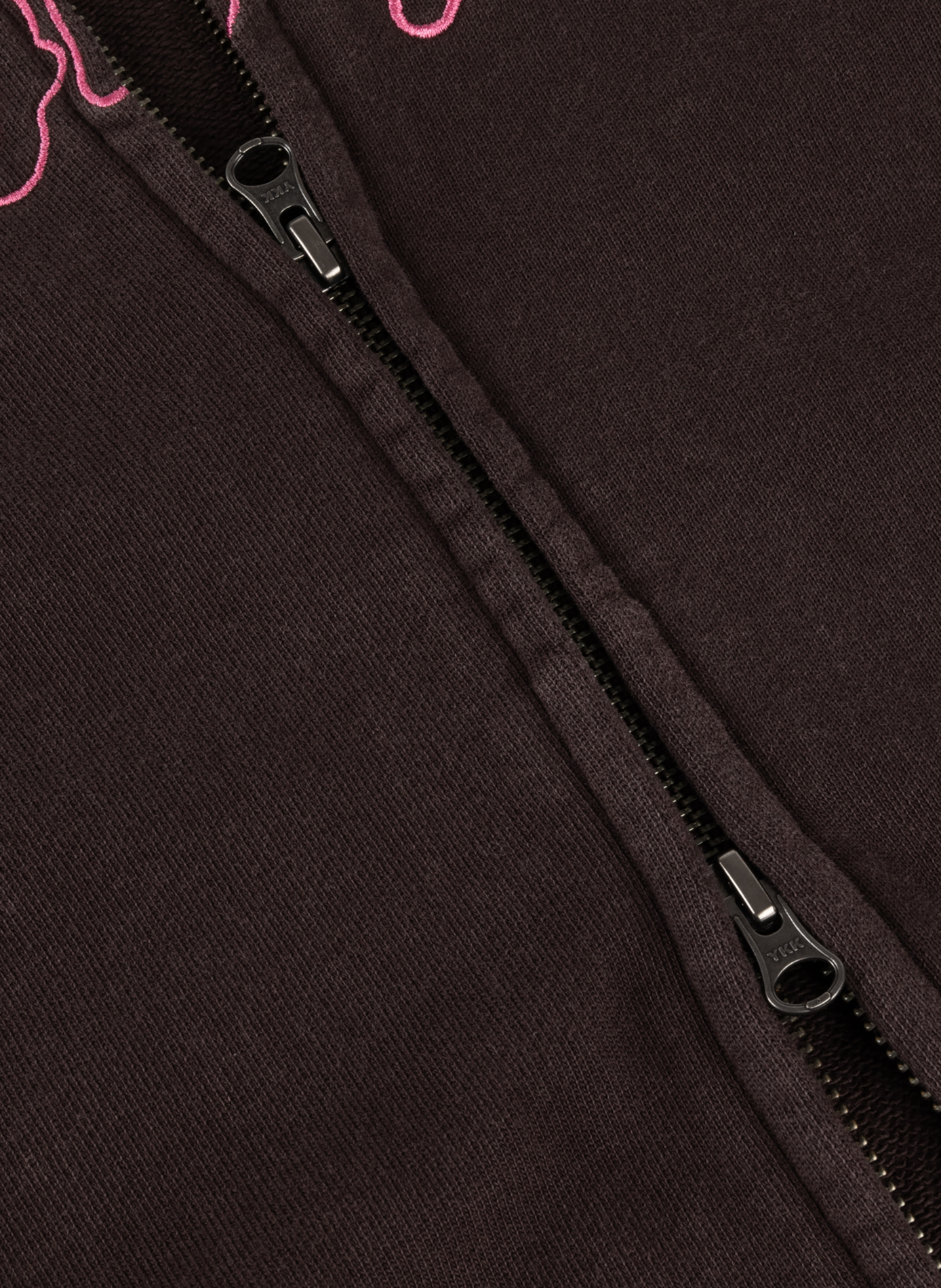 Straight-fit cotton sweatshirt with embroidered logo DIME Brown