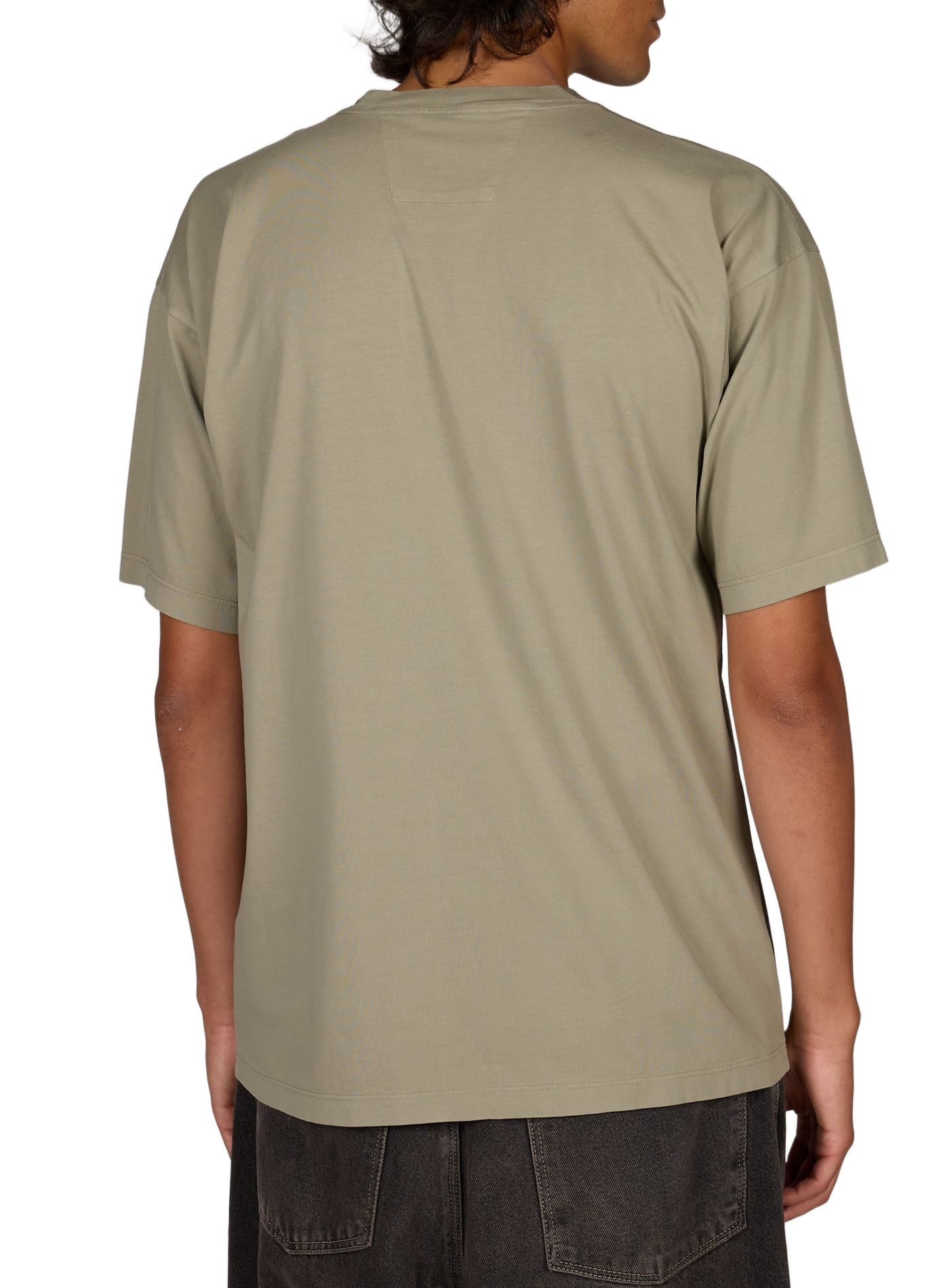 Color block logo cotton T-shirt CP COMPANY Grey