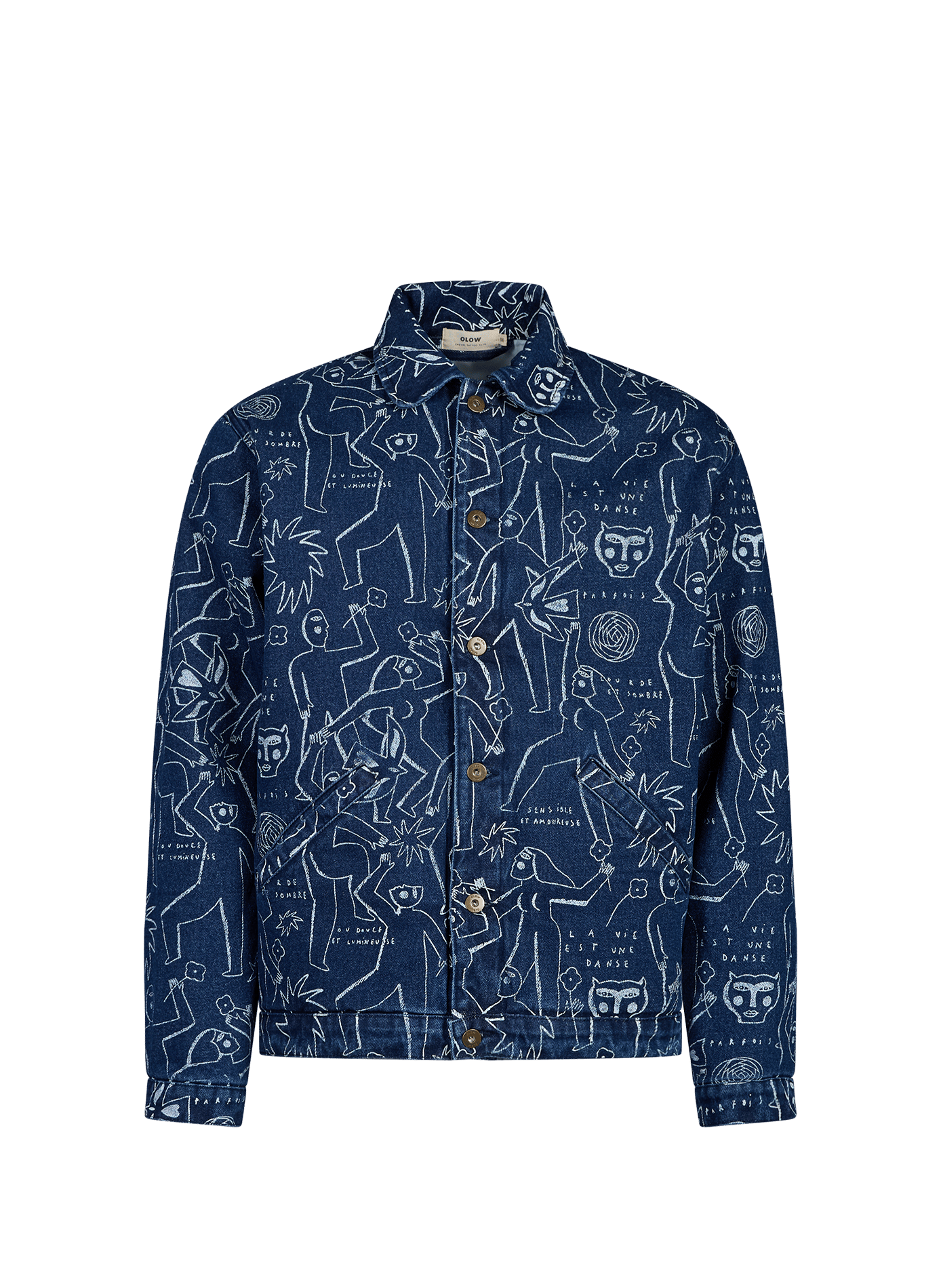 Bedrukt katoenen jasje OLOW Blauw