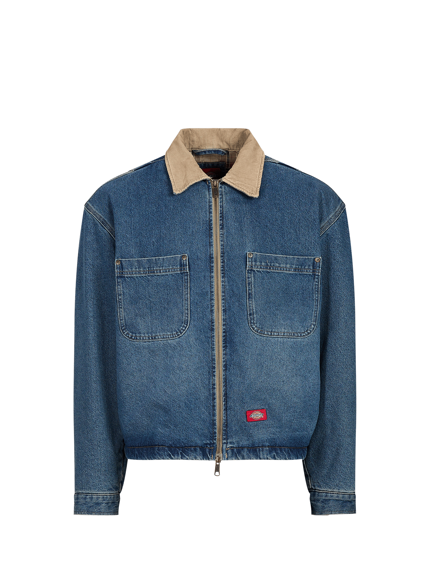 Straight cotton denim jacket DICKIES Blue