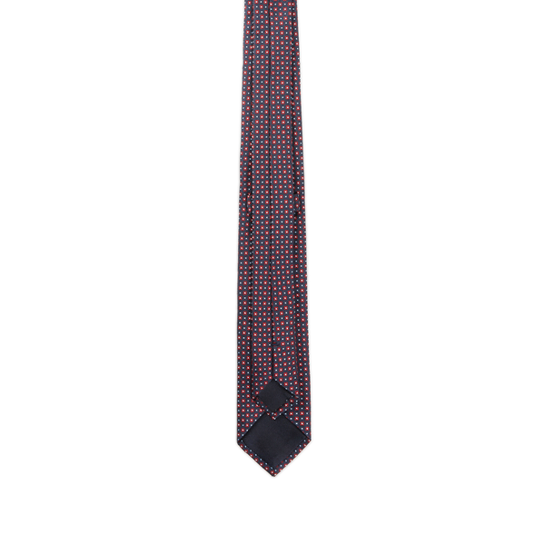 cravate géométrique en soie