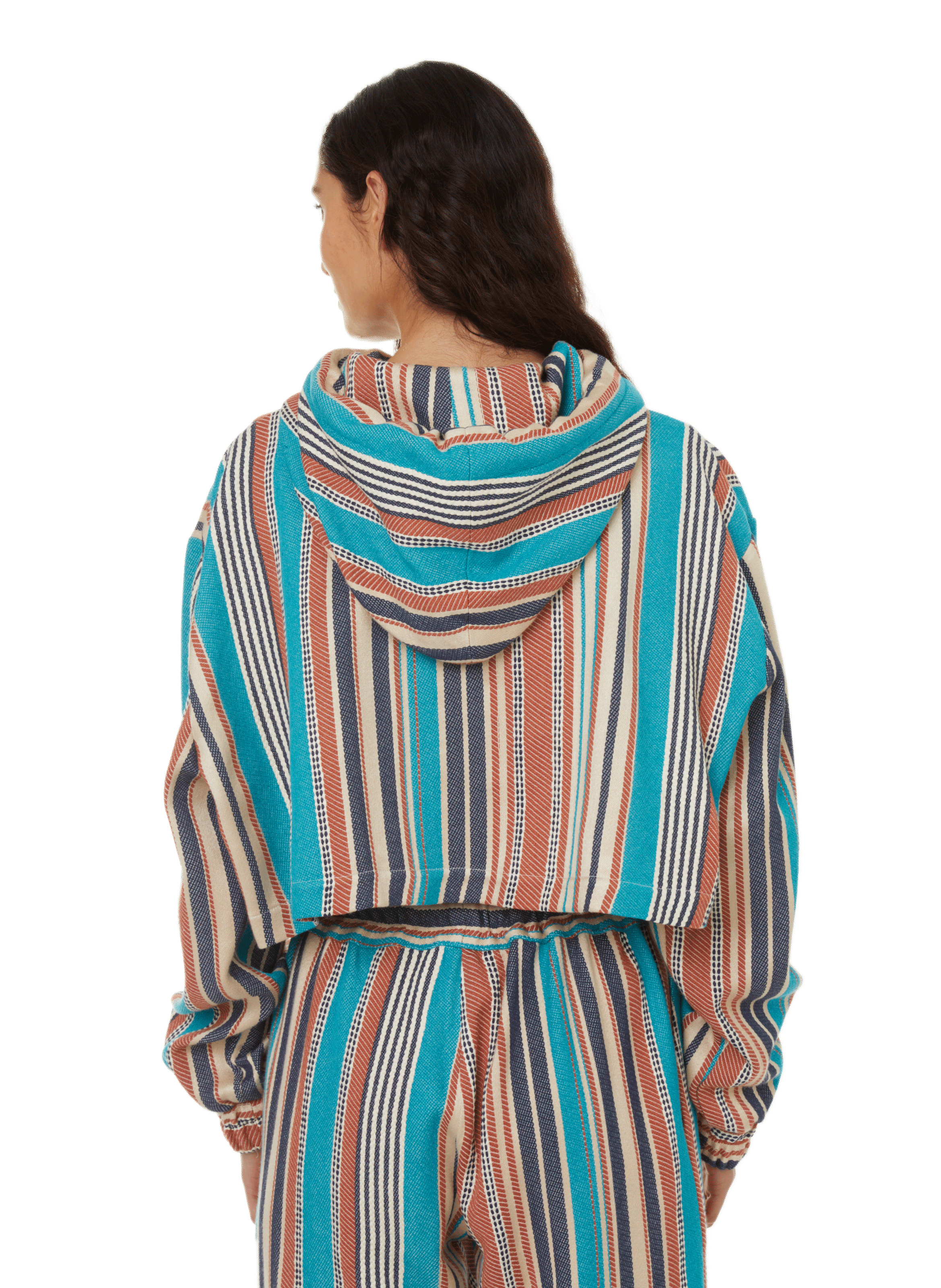 Hoodie rayé court BENJAMIN BENMOYAL Multicolore