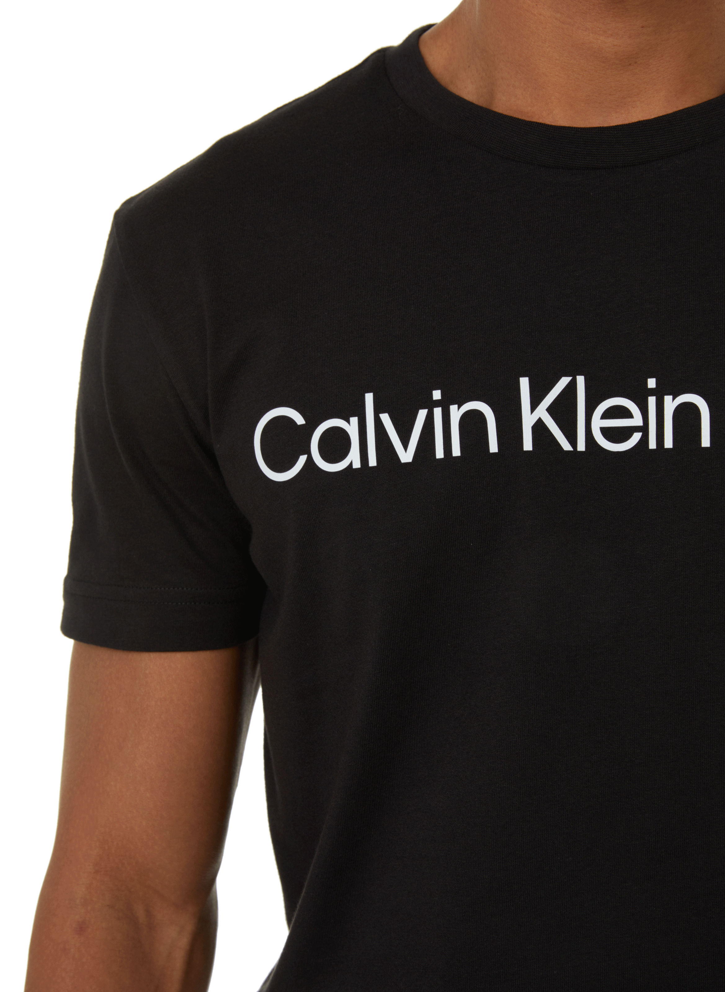 T-shirt à logo en coton CALVIN KLEIN Noir