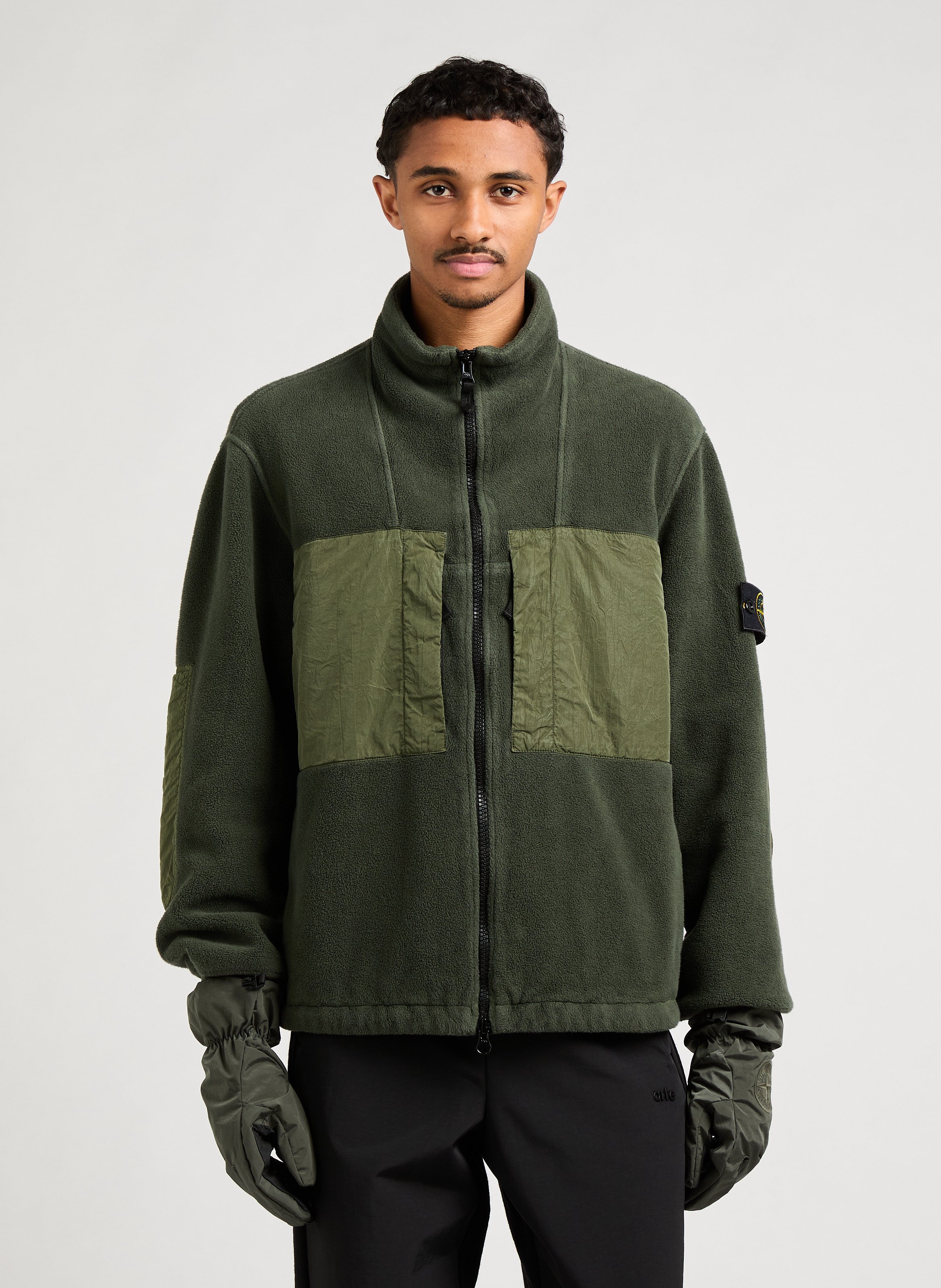 Mens green stone island jumper online