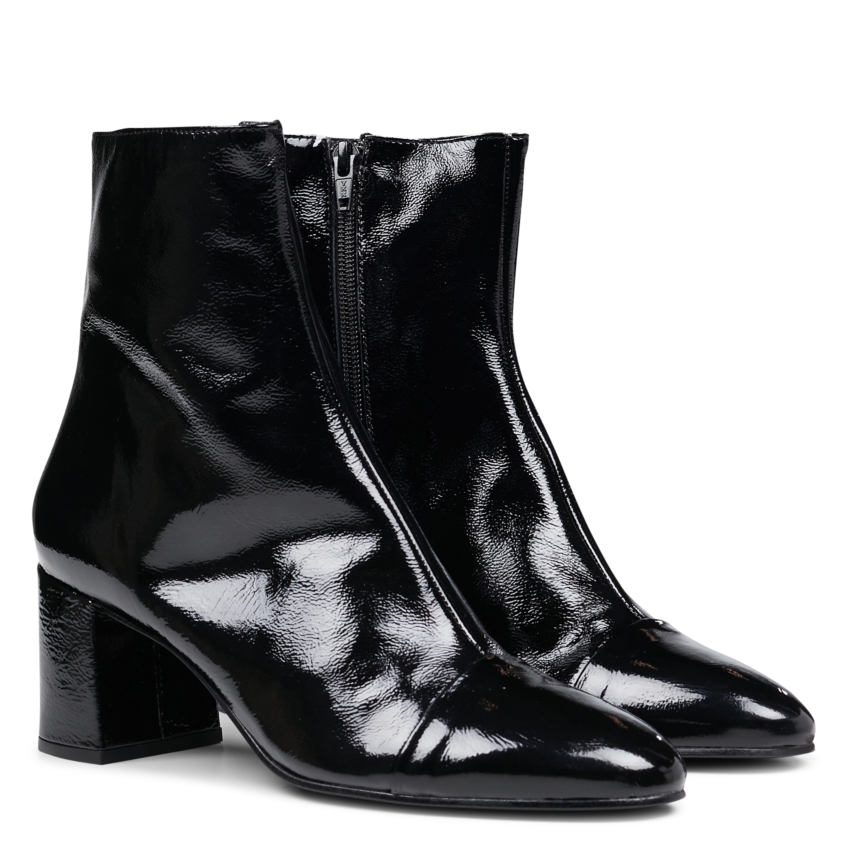 Bottines en cuir vernis plissé doniama JONAK Noir