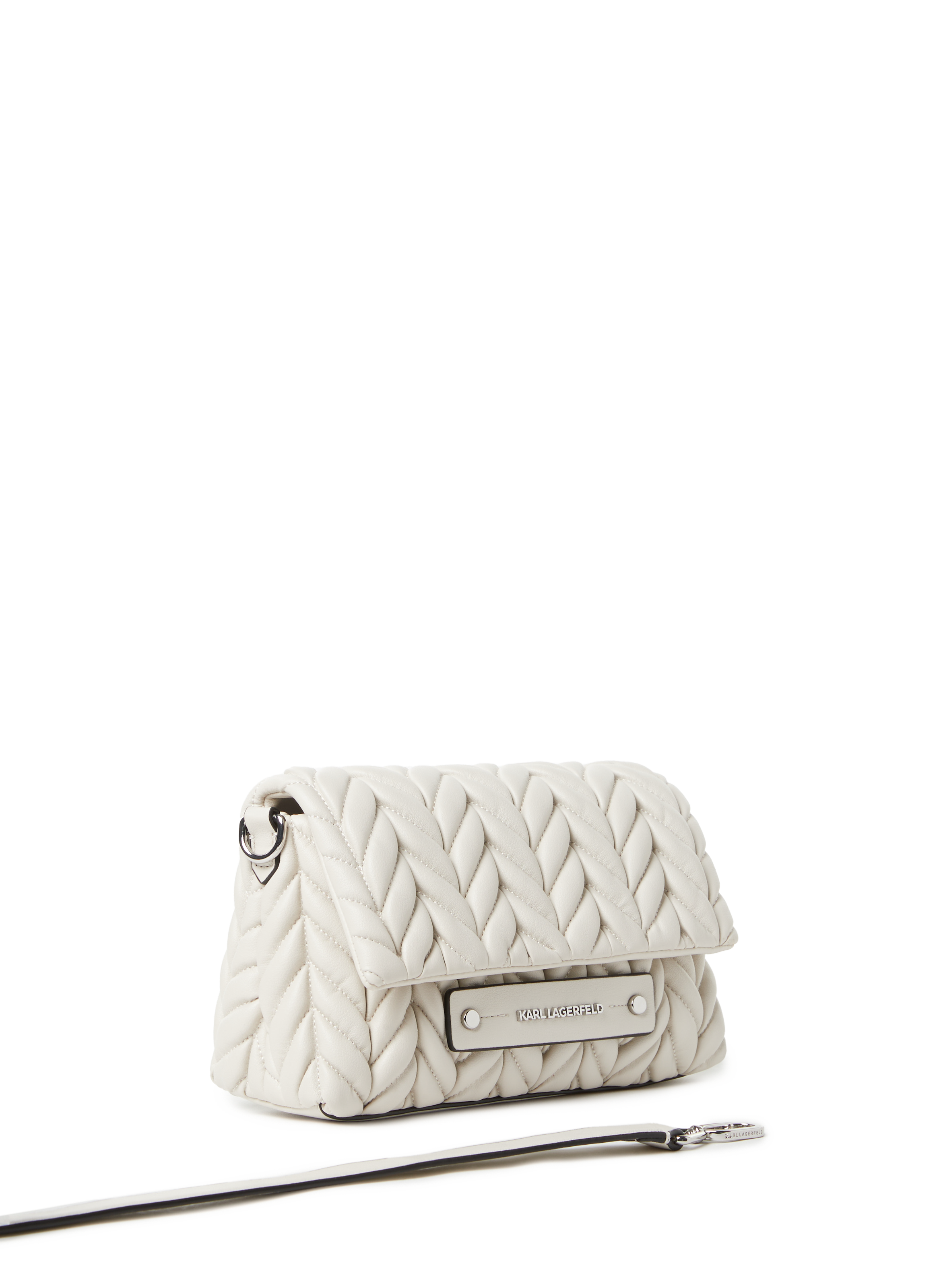 Quilted shoulder bag KARL LAGERFELD Grey