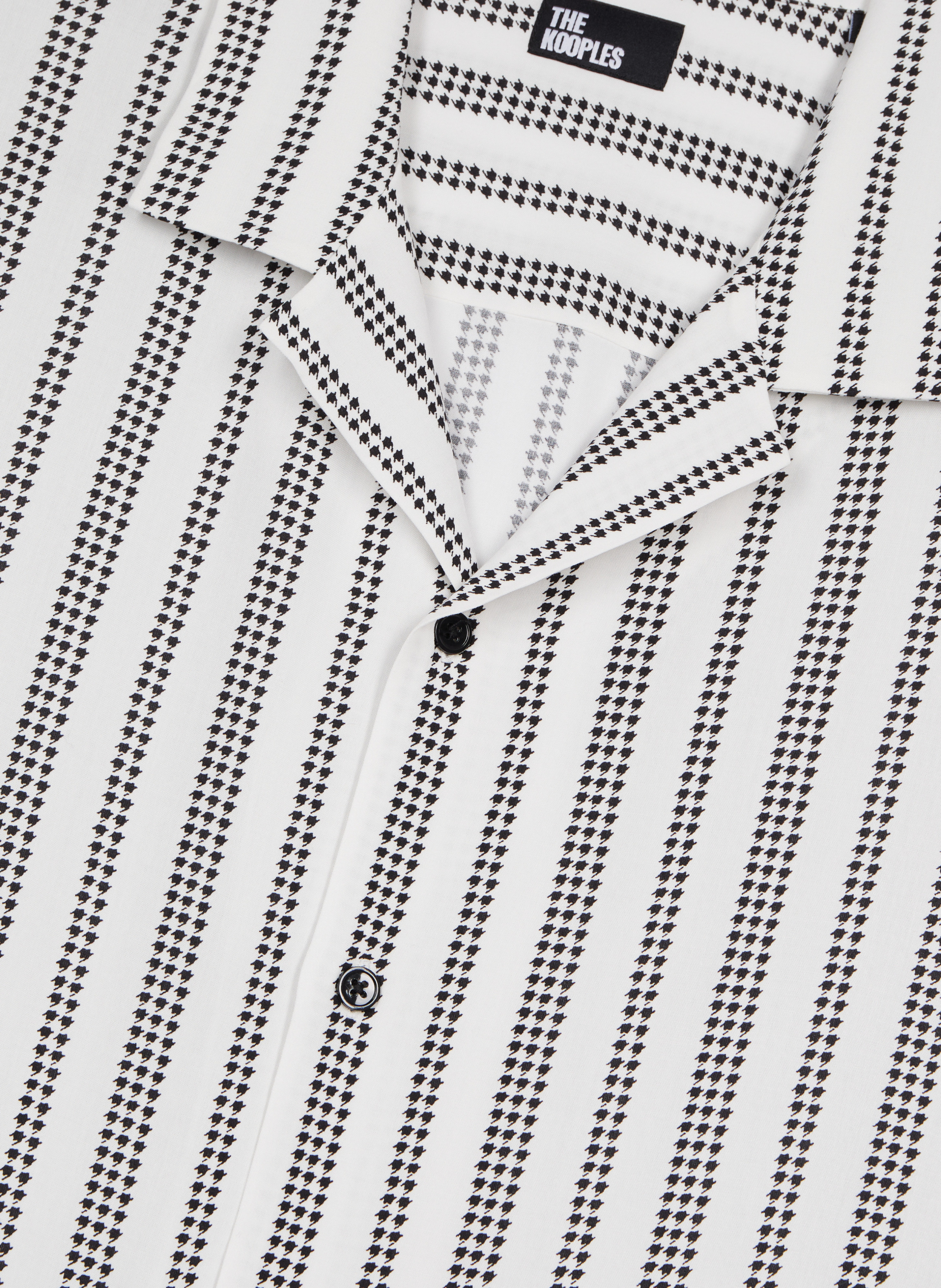 Chemise imprimée à manches courtes Beige