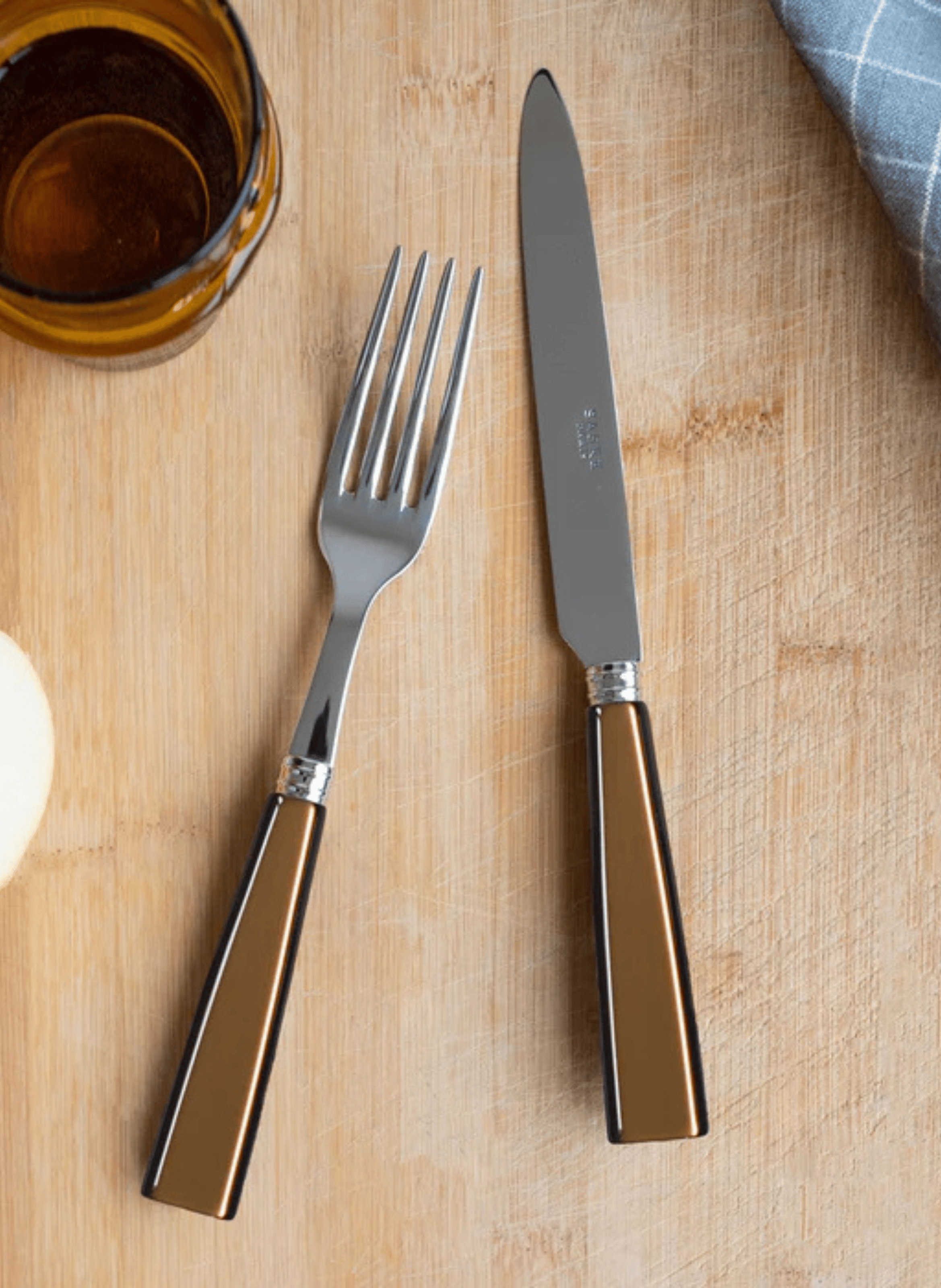 Set de 4 couverts de table, icône SABRE PARIS Marron