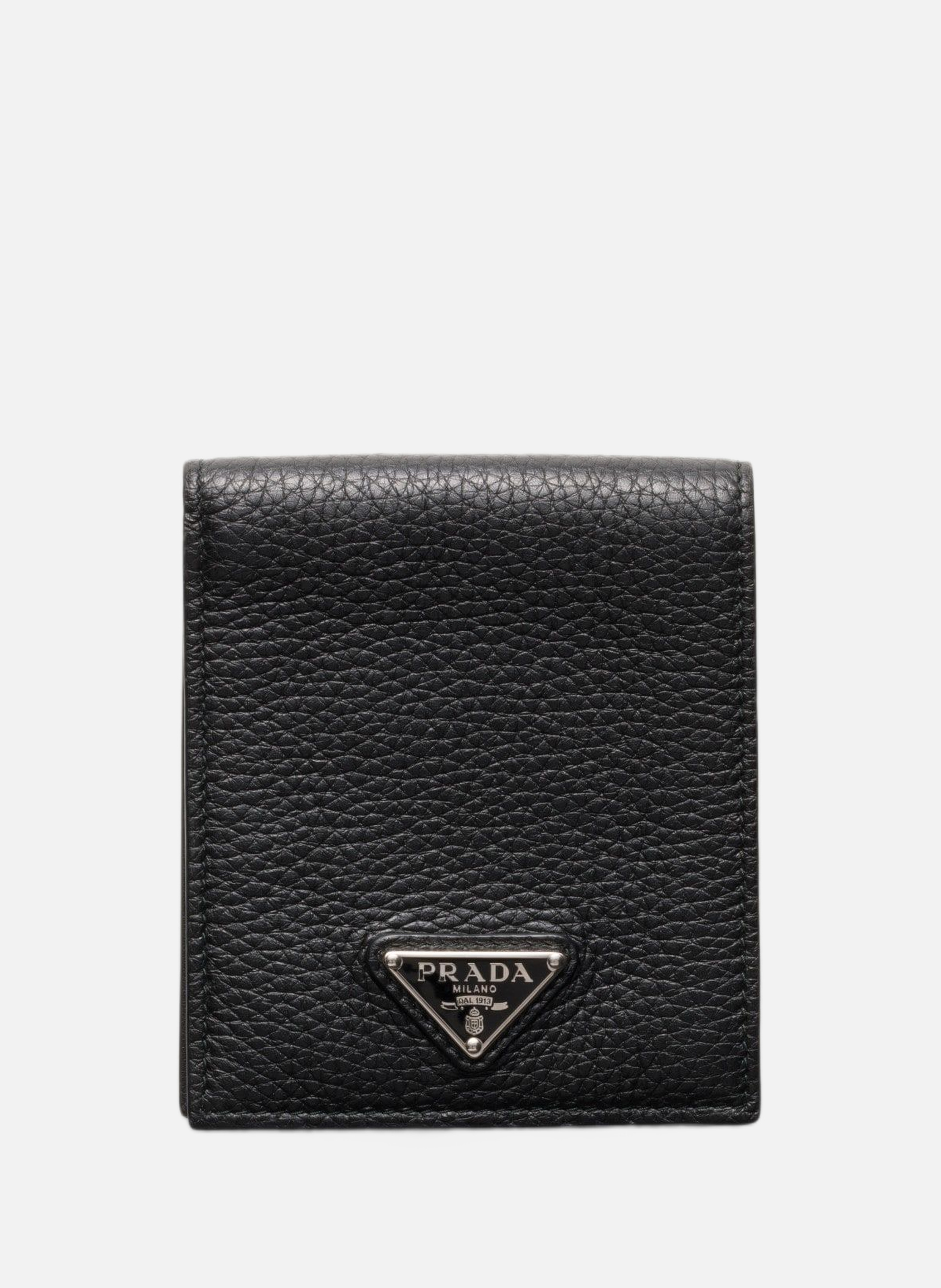 Portefeuille en cuir PRADA Noir