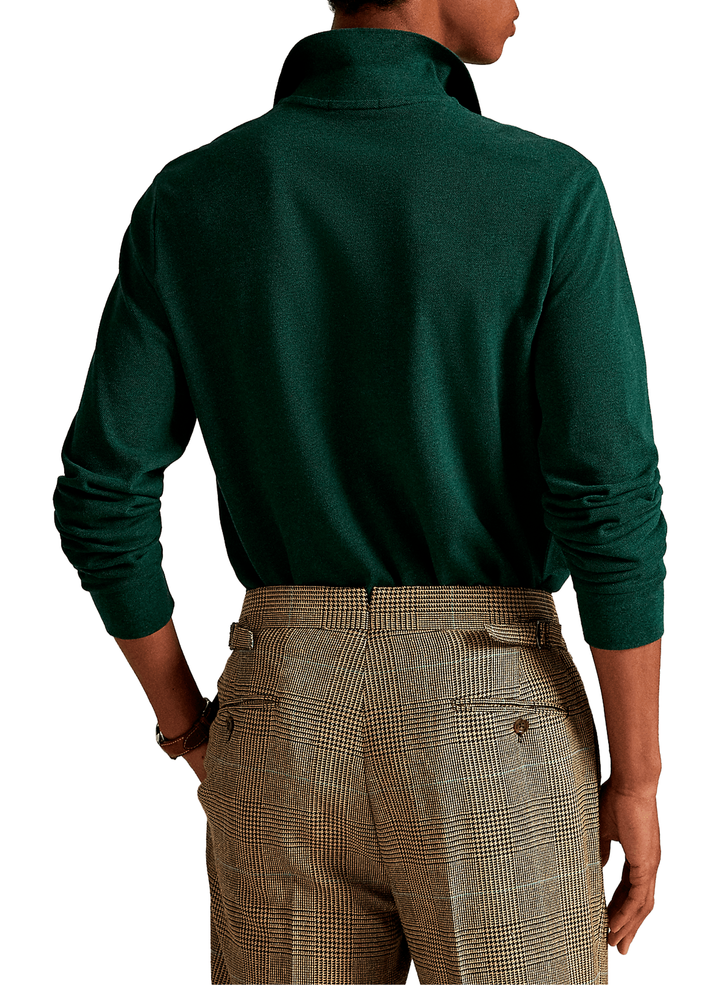 Long-sleeved cotton polo shirt POLO RALPH LAUREN Green