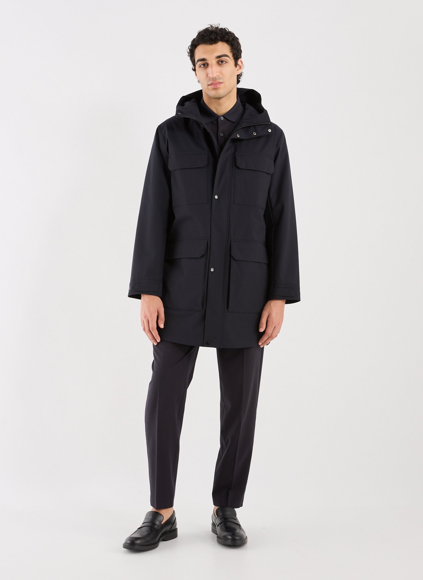 Parka col montant à capuche ARMANI EXCHANGE Bleu